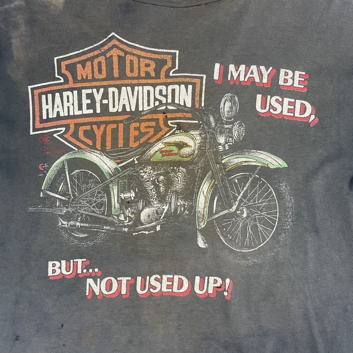Harley Davidson VINTAGE 80'S THRASHED FADED HARLEY DAVIDSON T-SHIRT Size US L / EU 52-54 / 3 - 3 Thumbnail