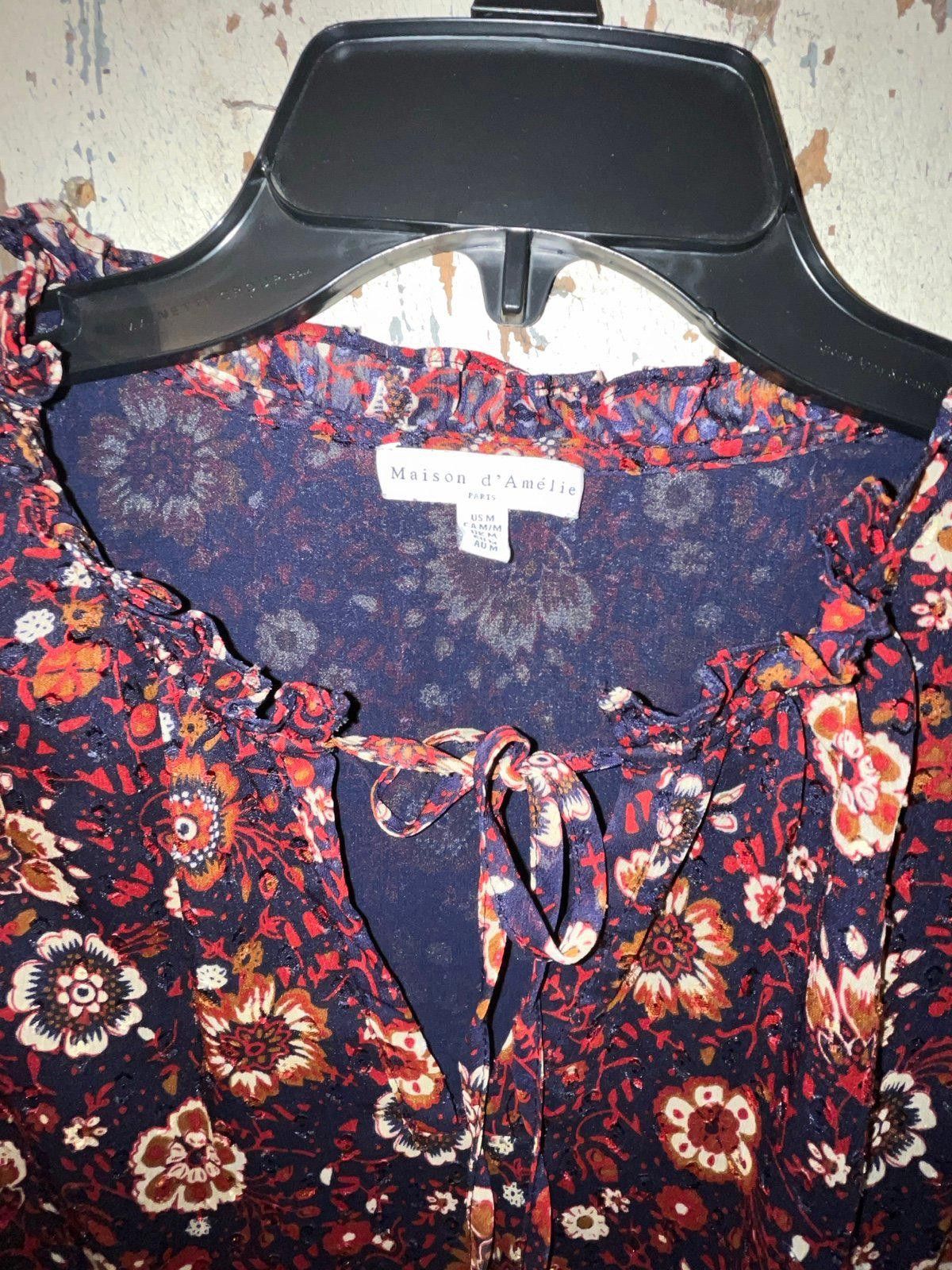 Designer Maison d'Amelie Boho Blouse size Medium Size M / US 6-8 / IT 42-44 - 2 Thumbnail