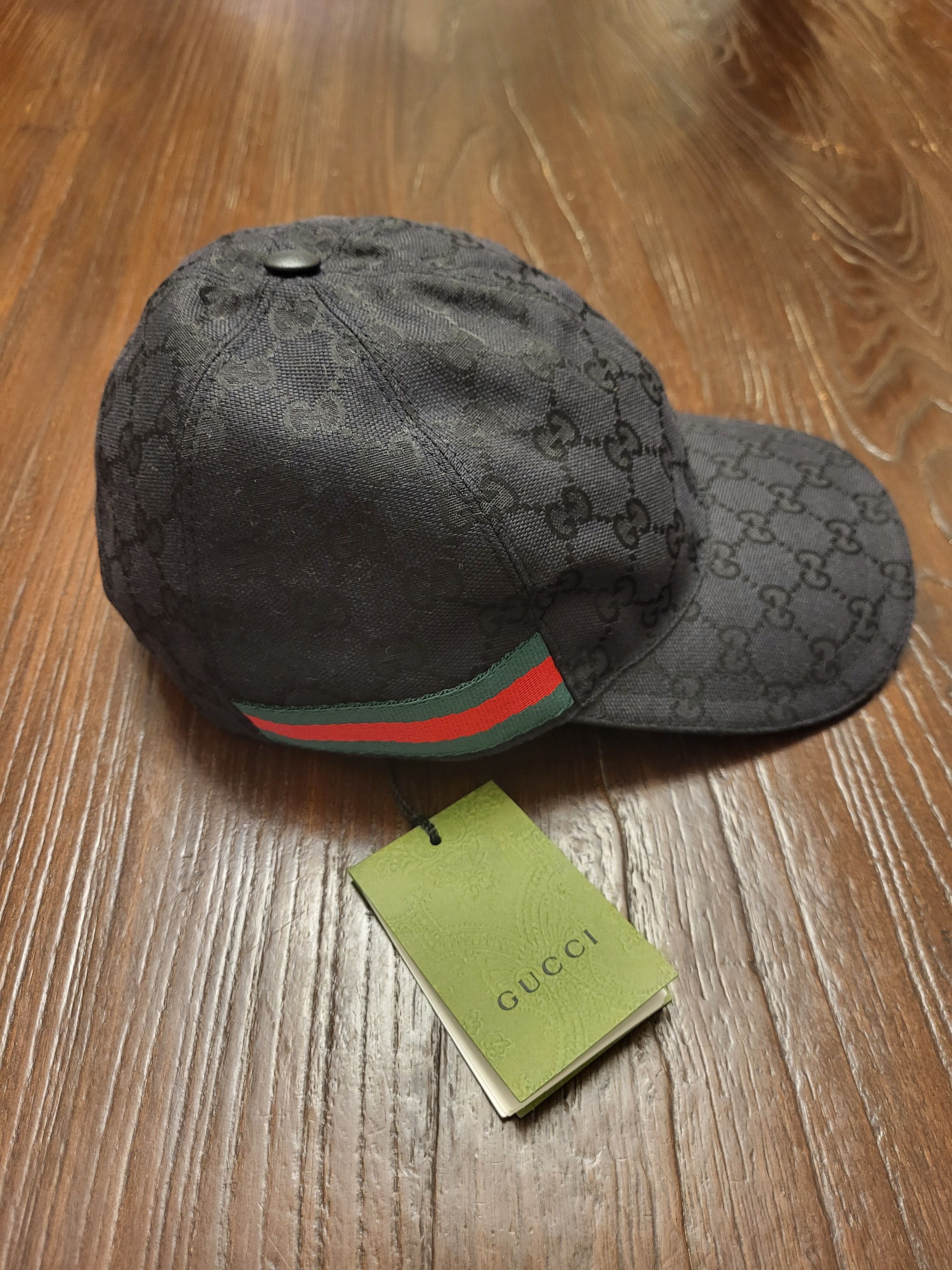 Gucci Black Canvas Baseball Cap M Size ONE SIZE - 1 Thumbnail