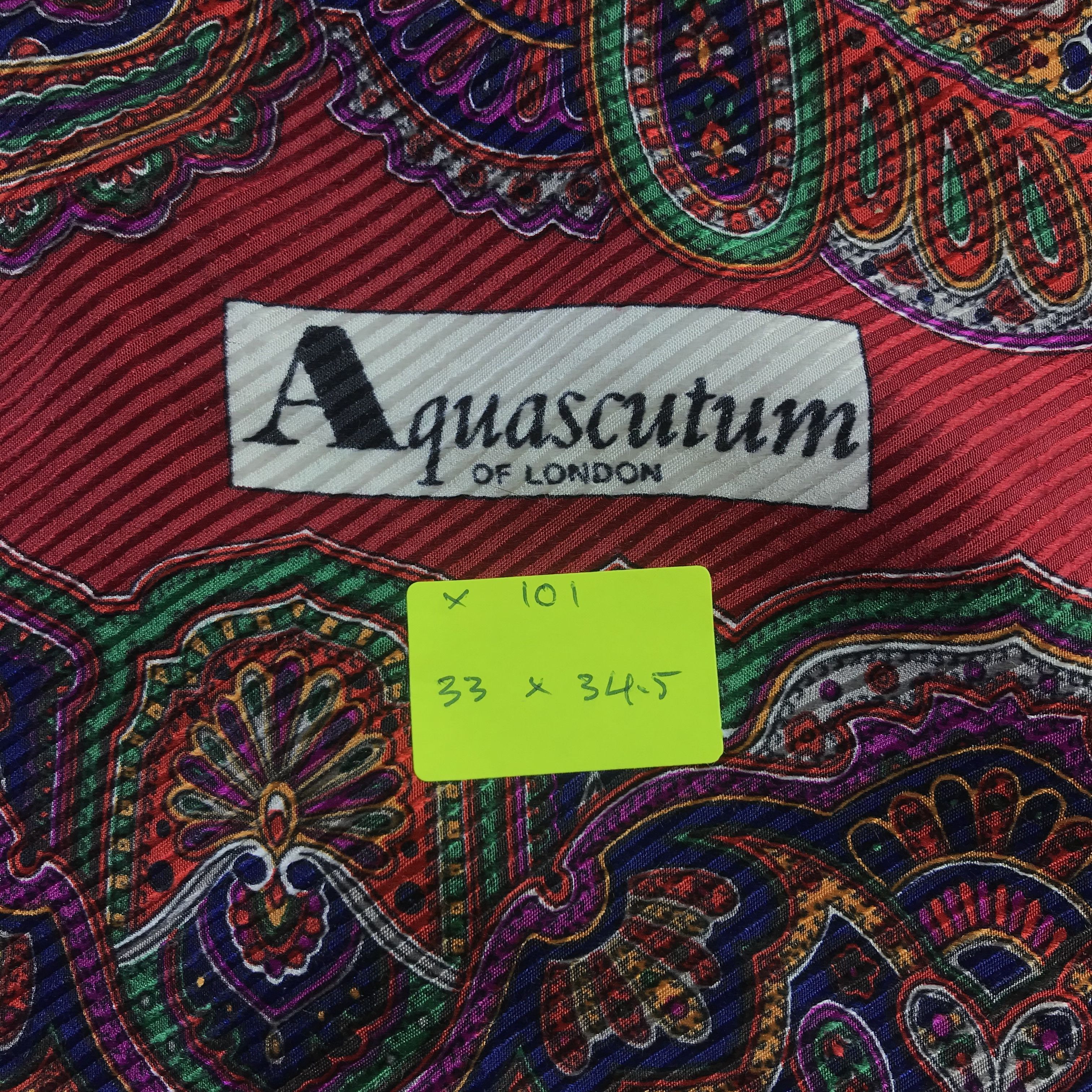Aquascutum Vintage Aquascutum Silk Scarf Size ONE SIZE - 6 Thumbnail