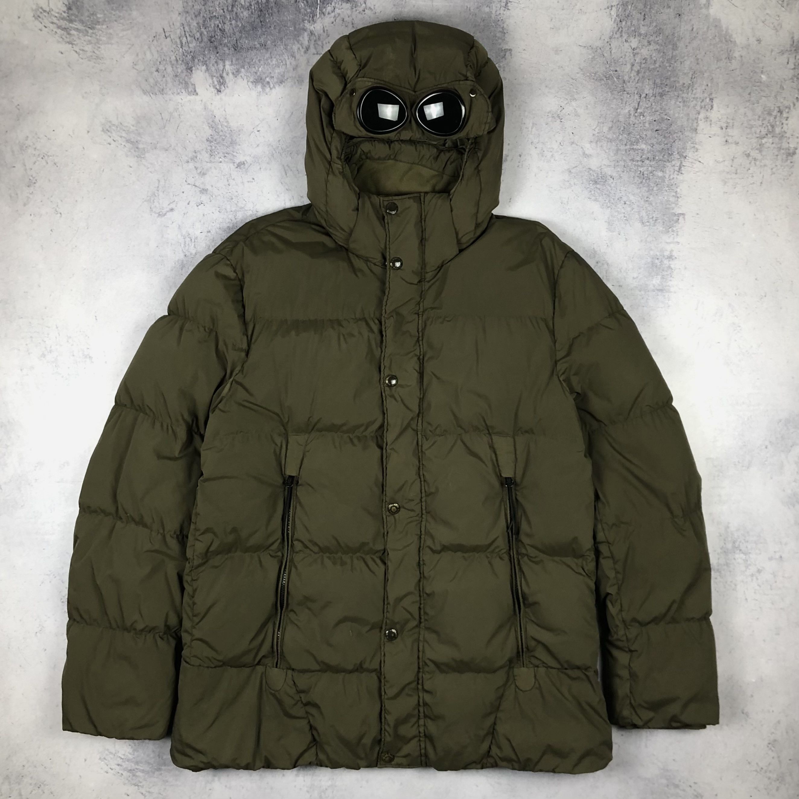 C.P. Company C.P. Company Nycra Stretch Nylon Shell Goggle Down Jacket Size US XL / EU 56 / 4 - 1 Thumbnail