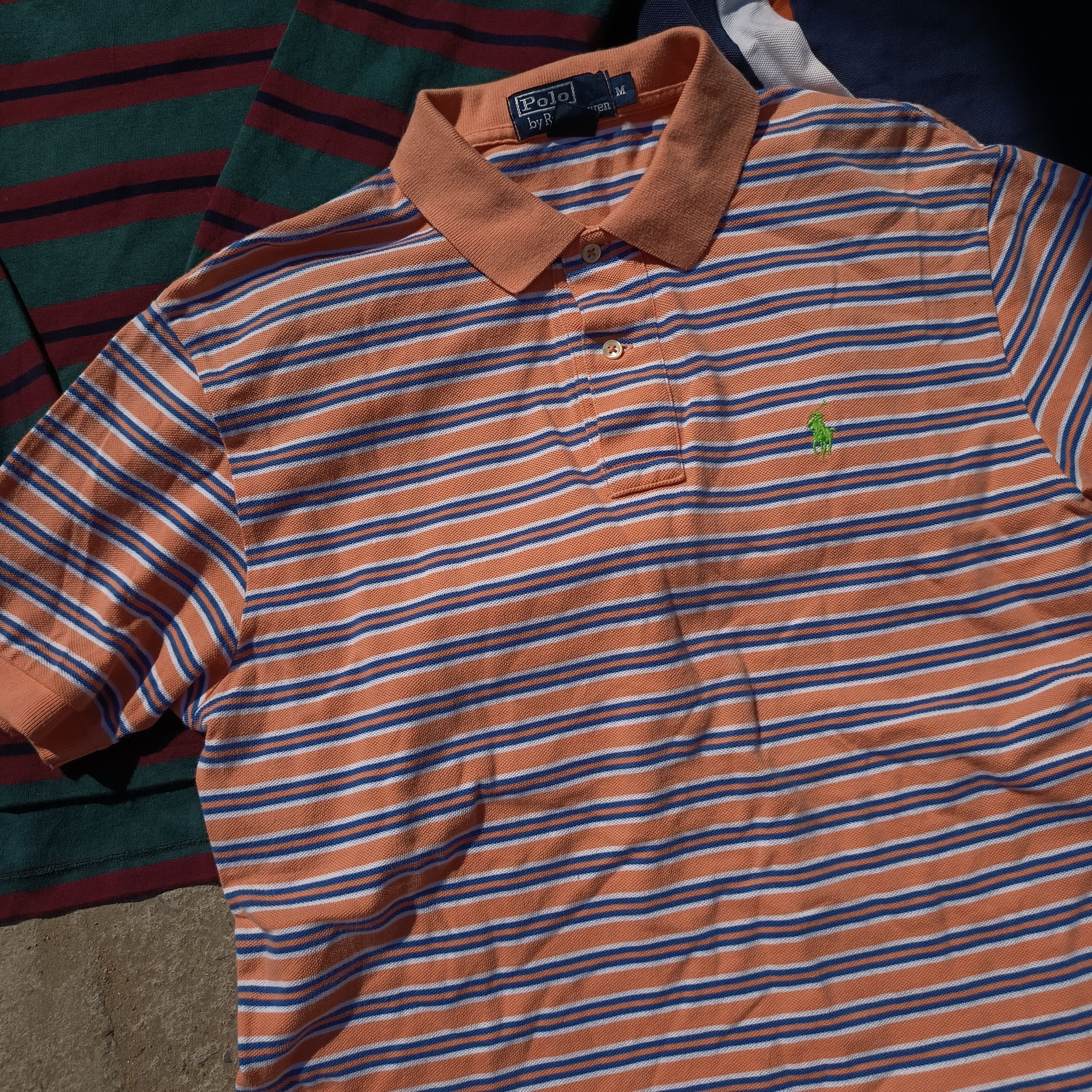 Polo Ralph Lauren × Tommy Hilfiger × Vintage Polo Ralph Lauren stripe polo shirt Size US L / EU 52-54 / 3 - 1 Thumbnail