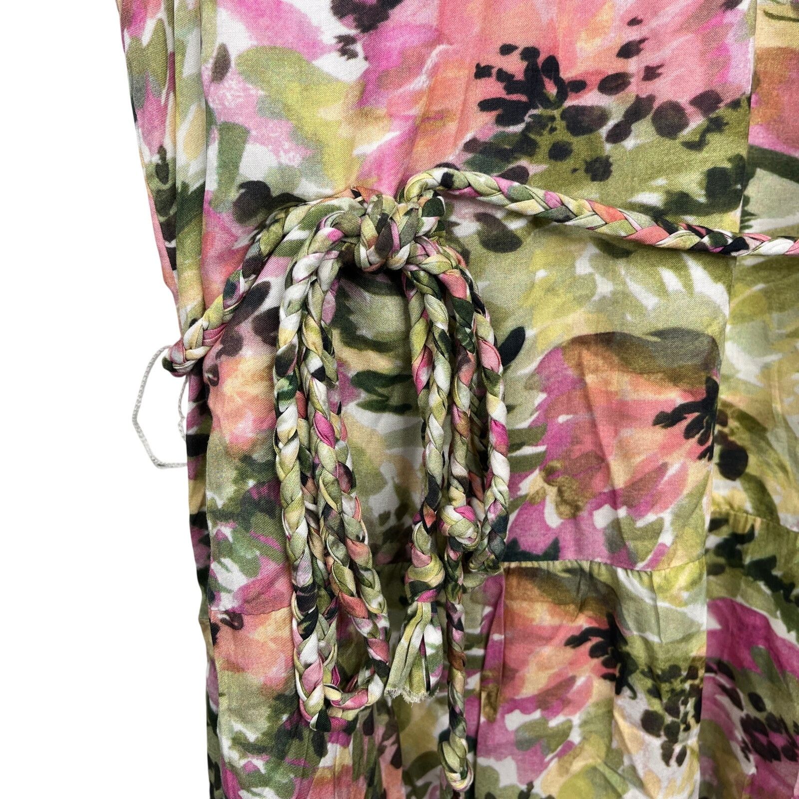 Other Dex Floral High Neck Sun Mini Dress Sleeveless Braided Belt Size S / US 4 / IT 40 - 9 Thumbnail