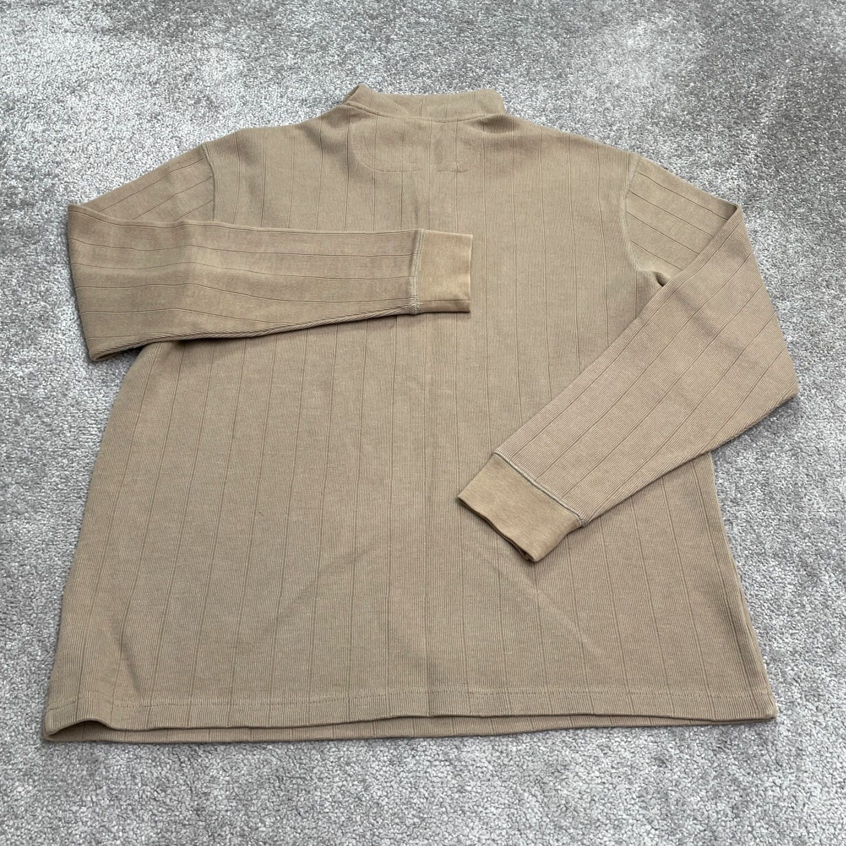 Vintage Columbia Sweater Mens XL 1/4 Zip Pullover Brown Cotton Knit Mock Neck Casual Outdoor Size US XL / EU 56 / 4 - 2 Thumbnail
