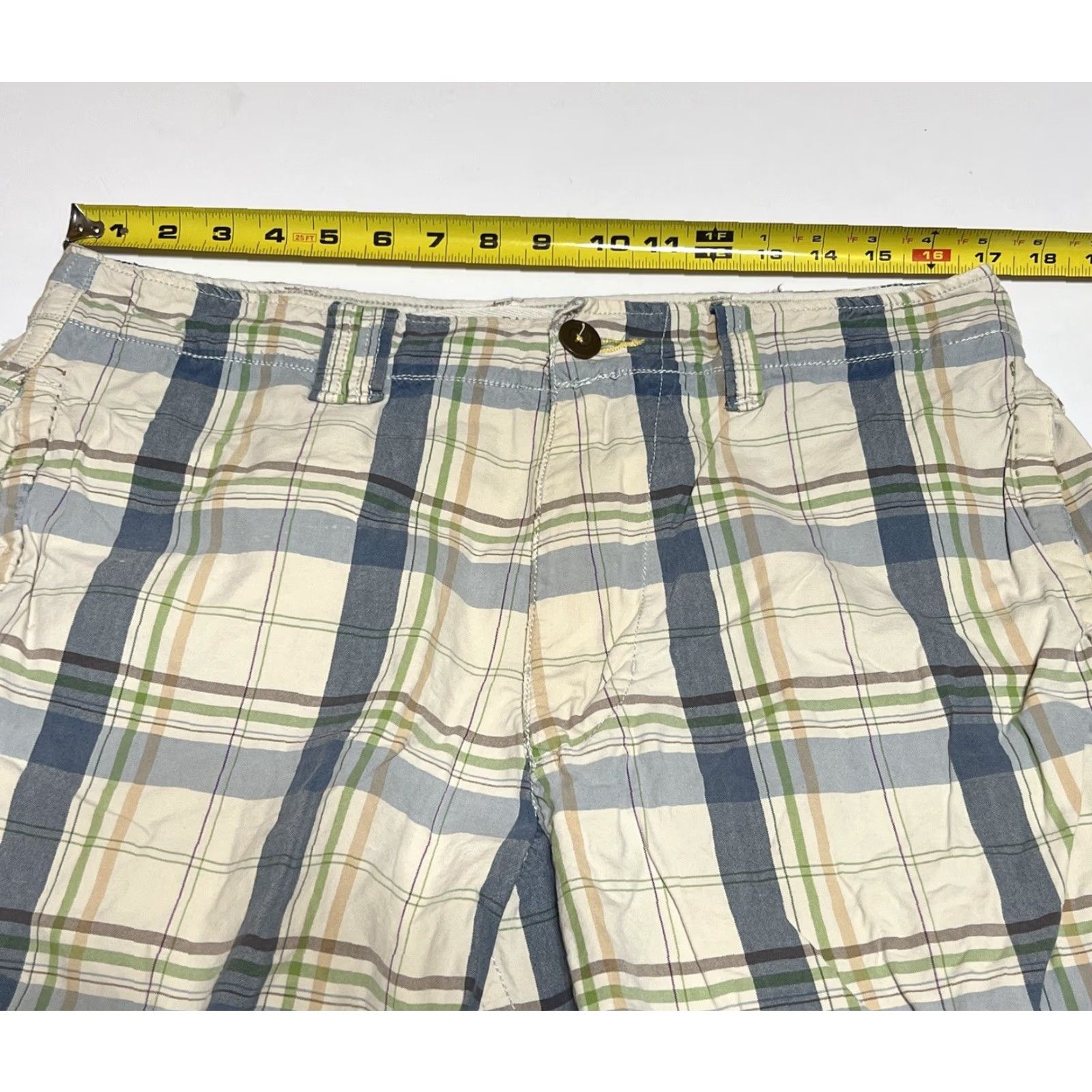 American Eagle Outfitters American Eagle Outfitters Shorts Men Plaid Bermuda Flat Front Distressed Multicolor 34 Inseam 10 Casual Casual Mens Bermuda Shorts Size US 34 / EU 50 - 3 Thumbnail