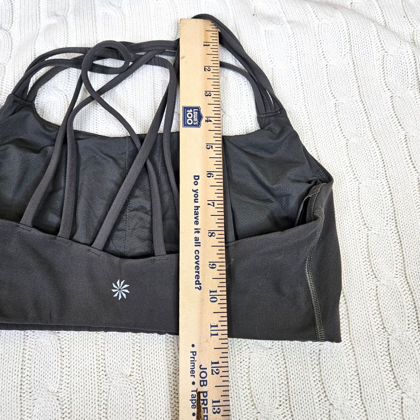 Athleta Athleta Sports Bra Women's Black Size S Crossback Nylon Polyester Spandex Wireless Full Cup Breathable Size ONE SIZE - 2 Thumbnail