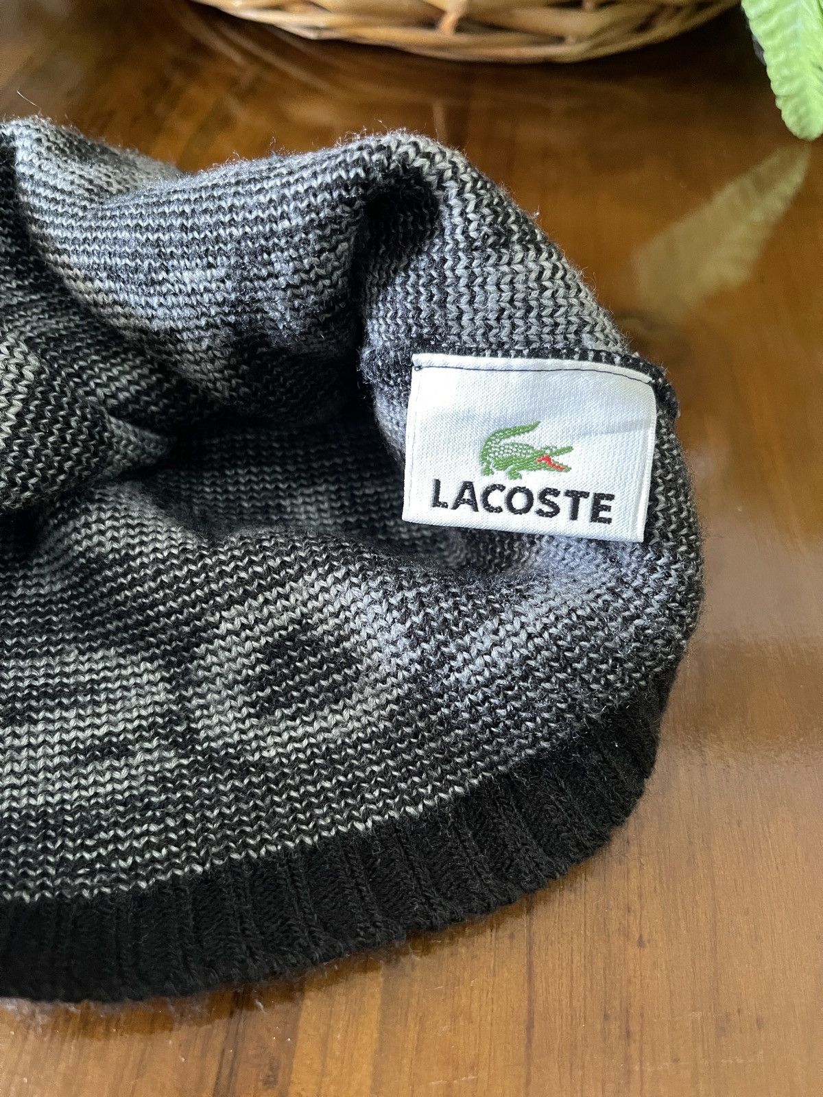 Lacoste Vintage Lacoste Fullprint Beanie Hats Size ONE SIZE - 3 Thumbnail