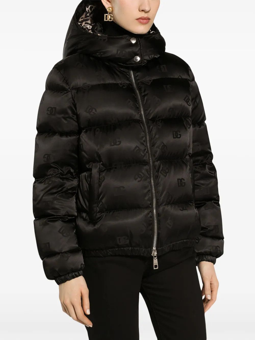 Dolce & Gabbana o1y0825 Turtleneck Shell Jacket in Black Size M / US 6-8 / IT 42-44 - 2 Thumbnail