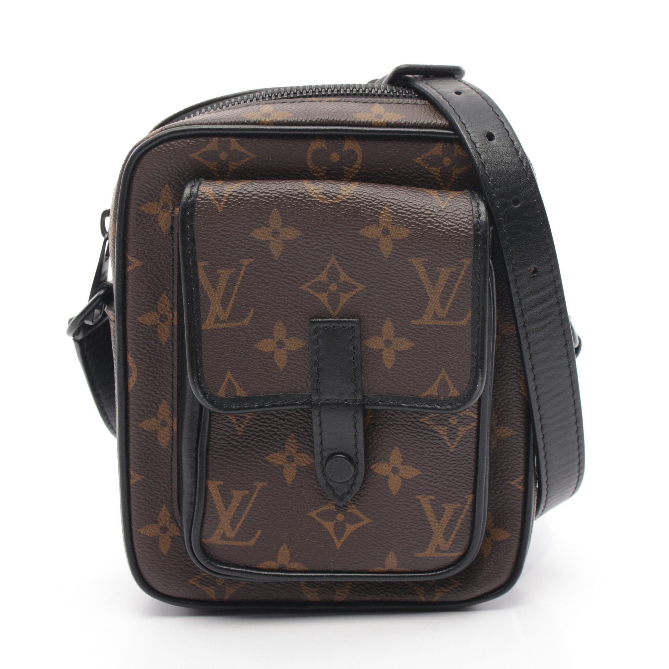 Louis Vuitton Louis Vuitton Christopher Wearable Wallet Monogram Macassar Shoulder Bag Leather Brown Black Size ONE SIZE - 1 Thumbnail