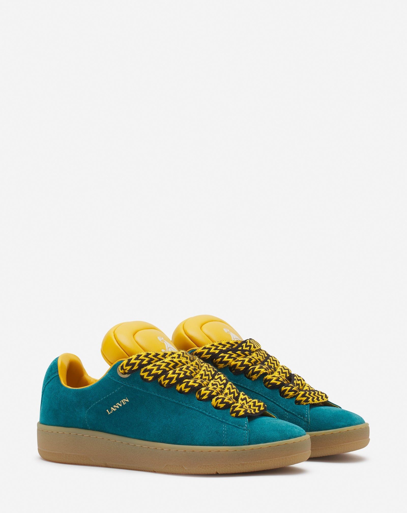 Lanvin o1mle0825 Leather Curb Sneakers in Multicolor Size US 7 / EU 40 - 3 Thumbnail