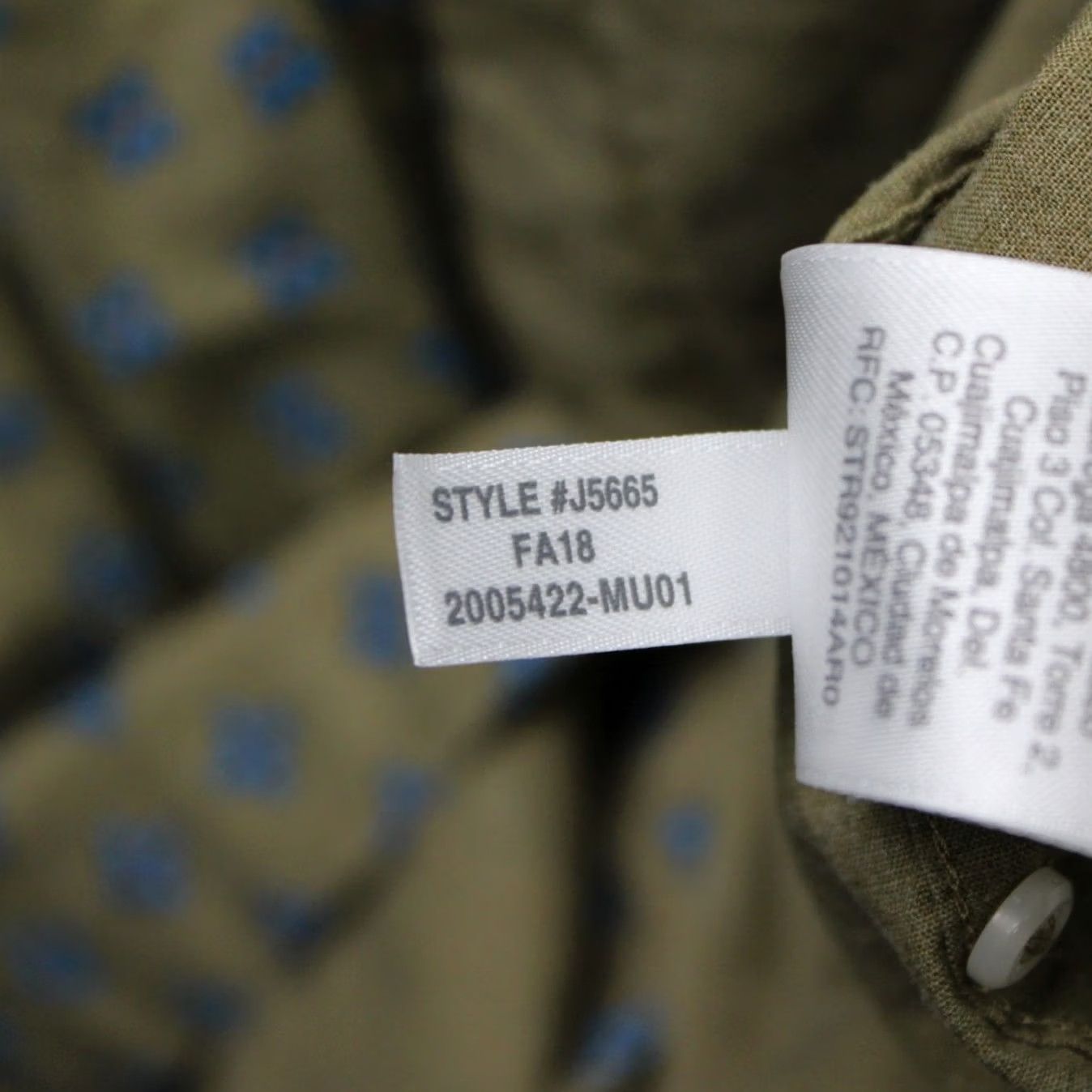 J.Crew J.CREW Shirt Mens Large Beige/Blue Geometric Secret Wash Slim Fit Long Sleeve Size US L / EU 52-54 / 3 - 7 Thumbnail
