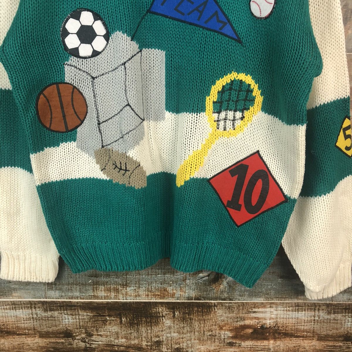 Homespun Knitwear Japan sportwear Green Knitwear sweatshirt #A2283 Size US M / EU 48-50 / 2 - 6 Thumbnail