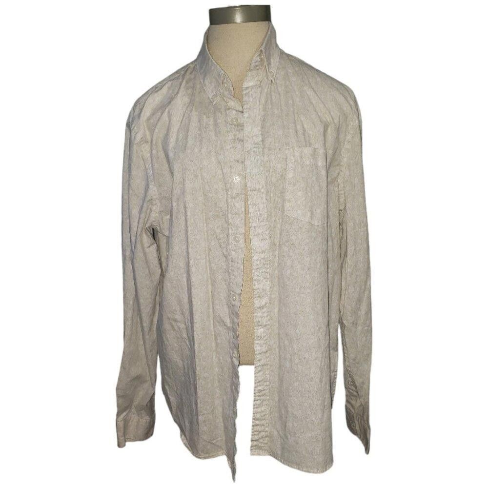 Express CT1663 Express Men's Cream Dress Shirt M Size 38R - 1 Thumbnail