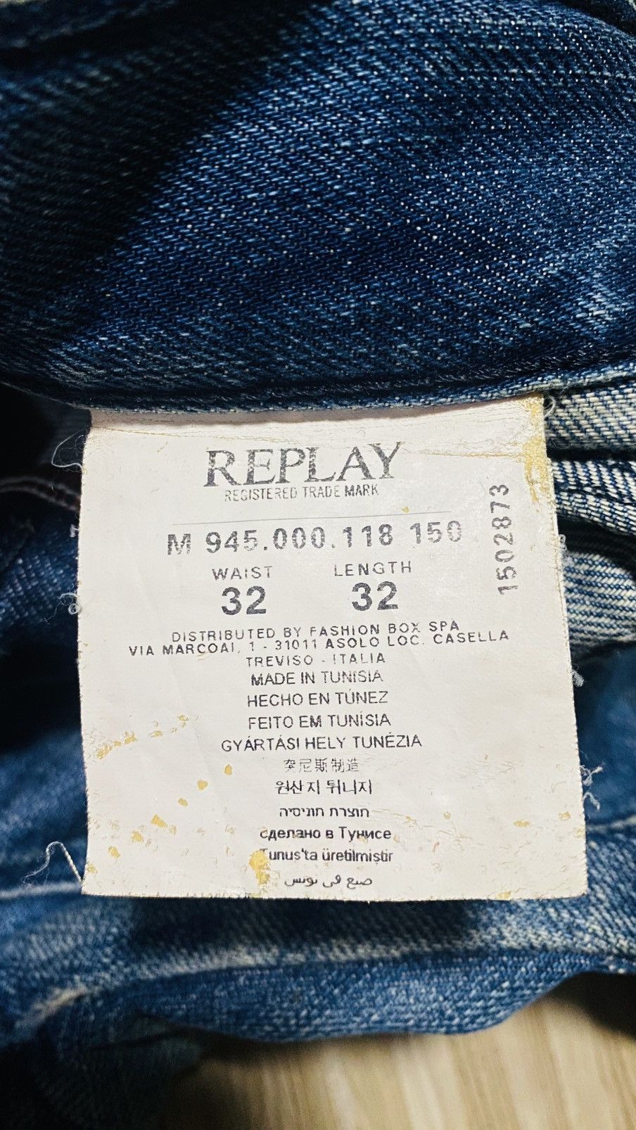 Vintage 💥VINTAGE JEANS💥REPLAY FLARE MADE IN TUNISIA💥 Size US 34 / EU 50 - 10 Thumbnail