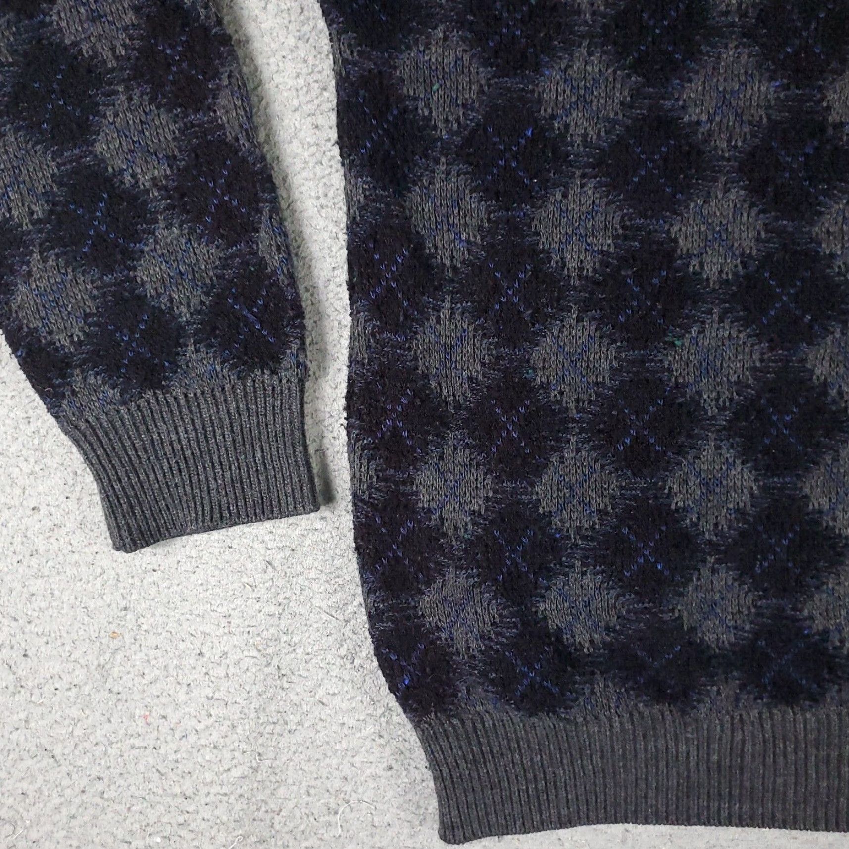 Jantzen Jantzen Mens Gray Geometric Pullover Sweater XL Long Sleeve Crew Neck Size US XL / EU 56 / 4 - 3 Thumbnail