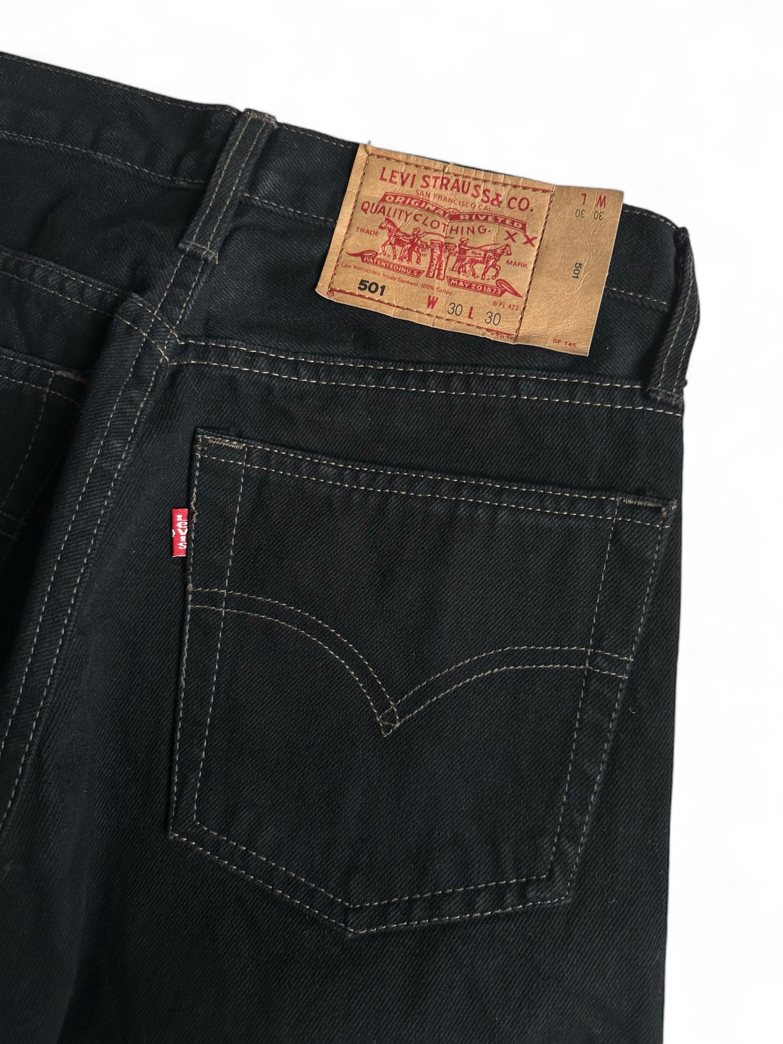 Levi's × Vintage Vintage 90's Lev's 501 Made In USA Denim Jeans Size 30" / US 8 / IT 44 - 3 Thumbnail