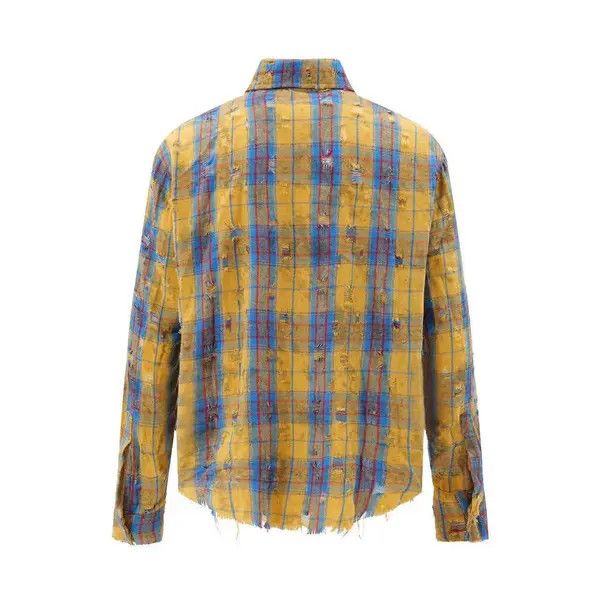 Other Aihara x Kase Distressed Ripped & Patched Plaid Shirt Size US L / EU 52-54 / 3 - 2 Thumbnail
