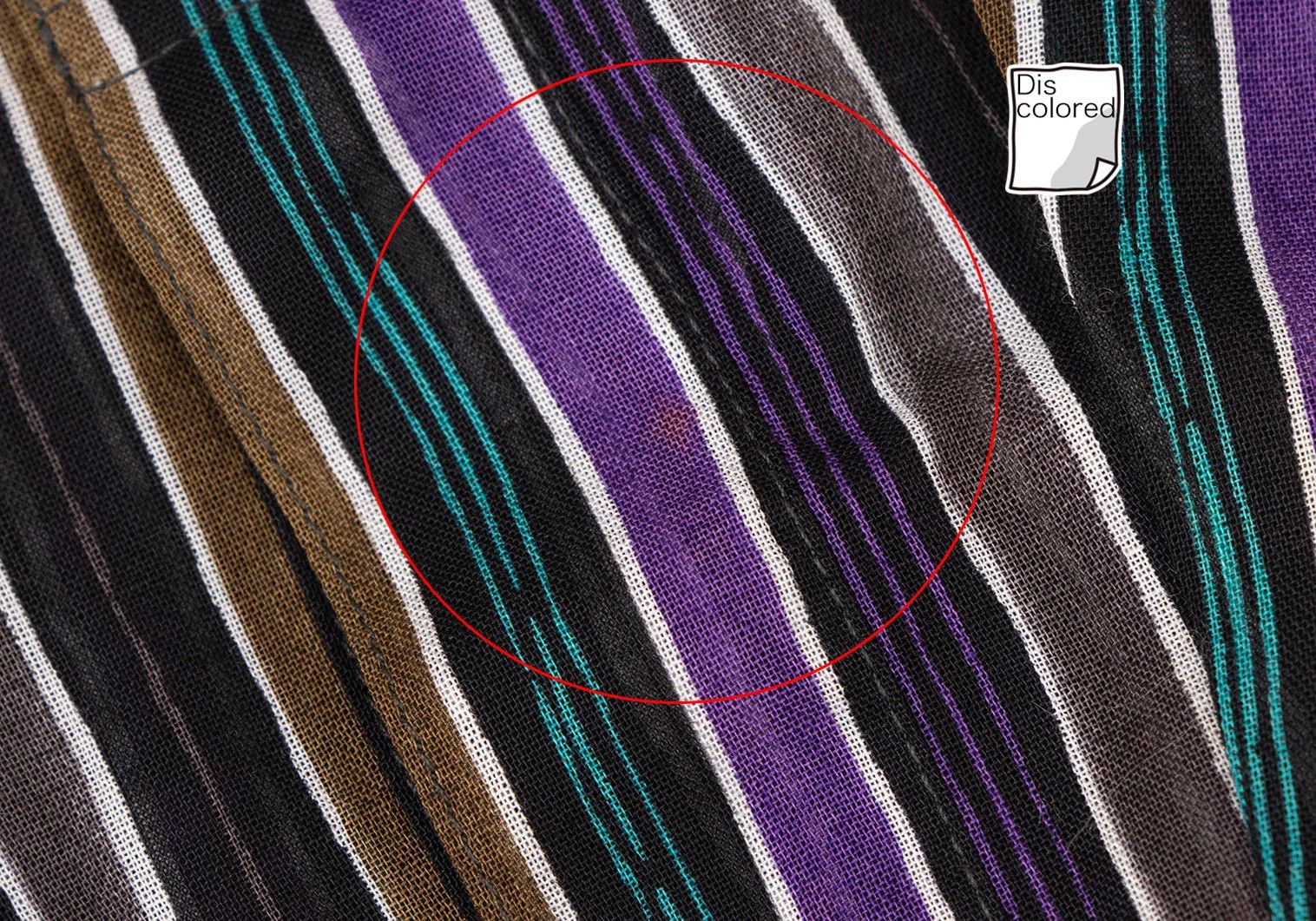 Issey Miyake Cotton Stripe Band Collar Shirt in Black Purple Green Size US M / EU 48-50 / 2 - 7 Thumbnail