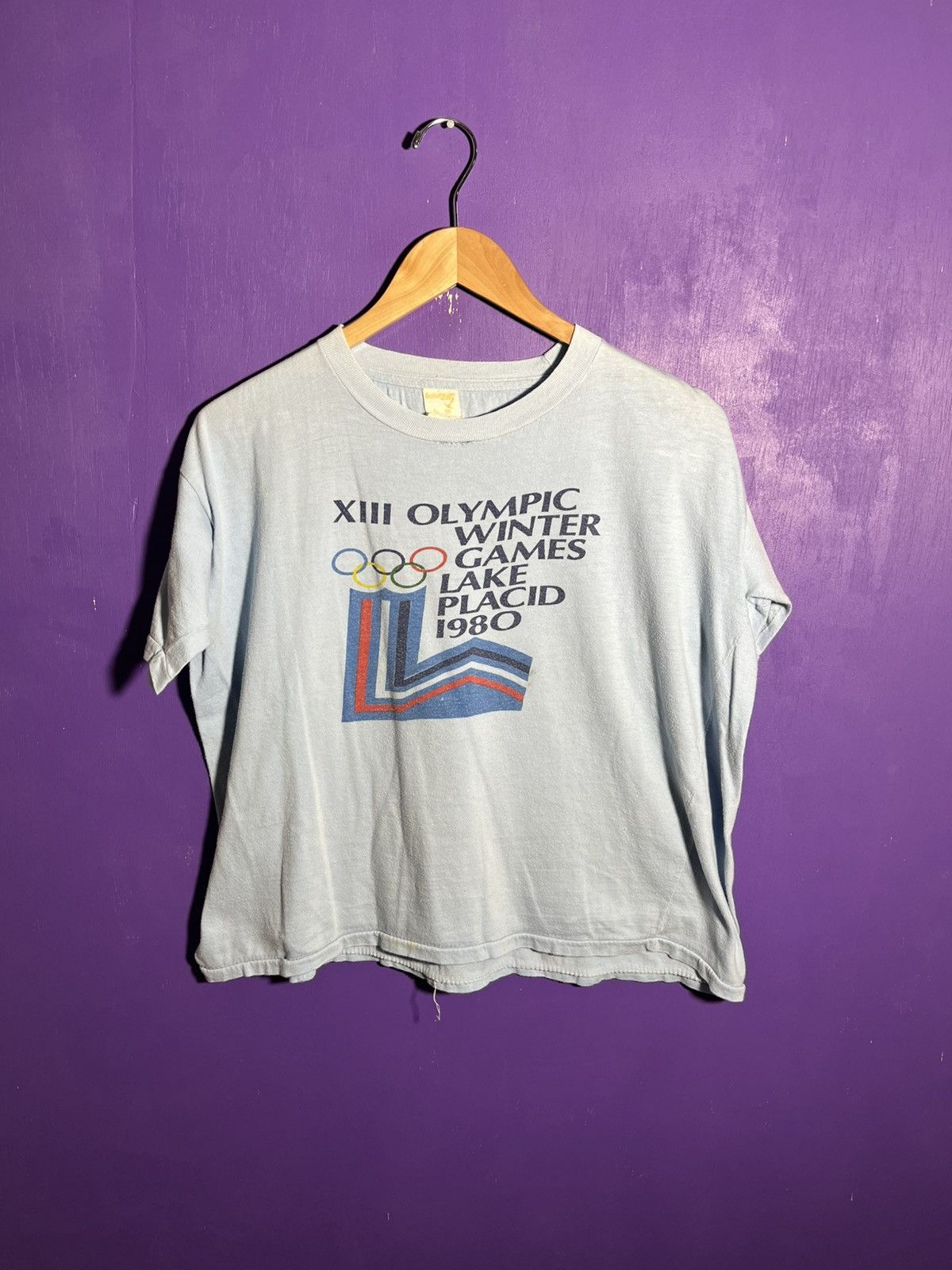 USA Olympics × Vintage Vintage 1980 Lake placid Winter Olympics t-shirt Size US M / EU 48-50 / 2 - 1 Thumbnail