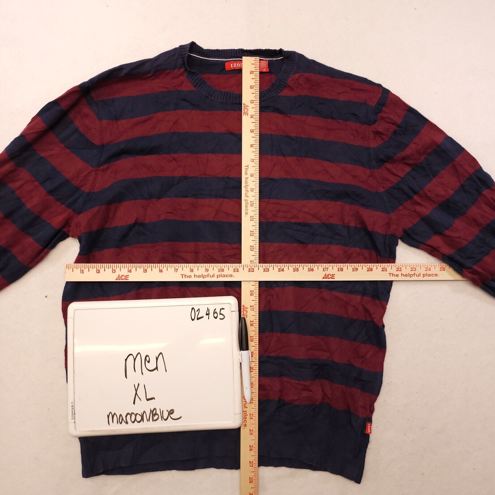 Izod IZOD Pullover Casual Sweater Mens Size Extra Large XL Red Size US XL / EU 56 / 4 - 6 Thumbnail