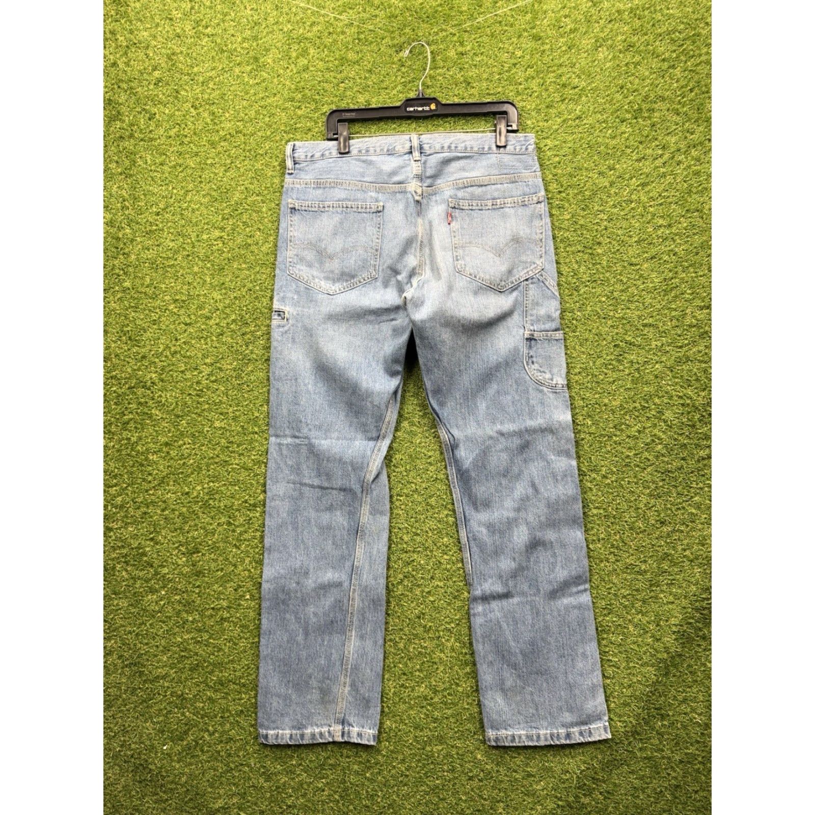 Levi's VINTAGE Levi's Carpenter Jeans Mens 34x34 Wide-Leg Relaxed Denim Blue 90s 00s USA Skater Size US 34 / EU 50 - 2 Thumbnail