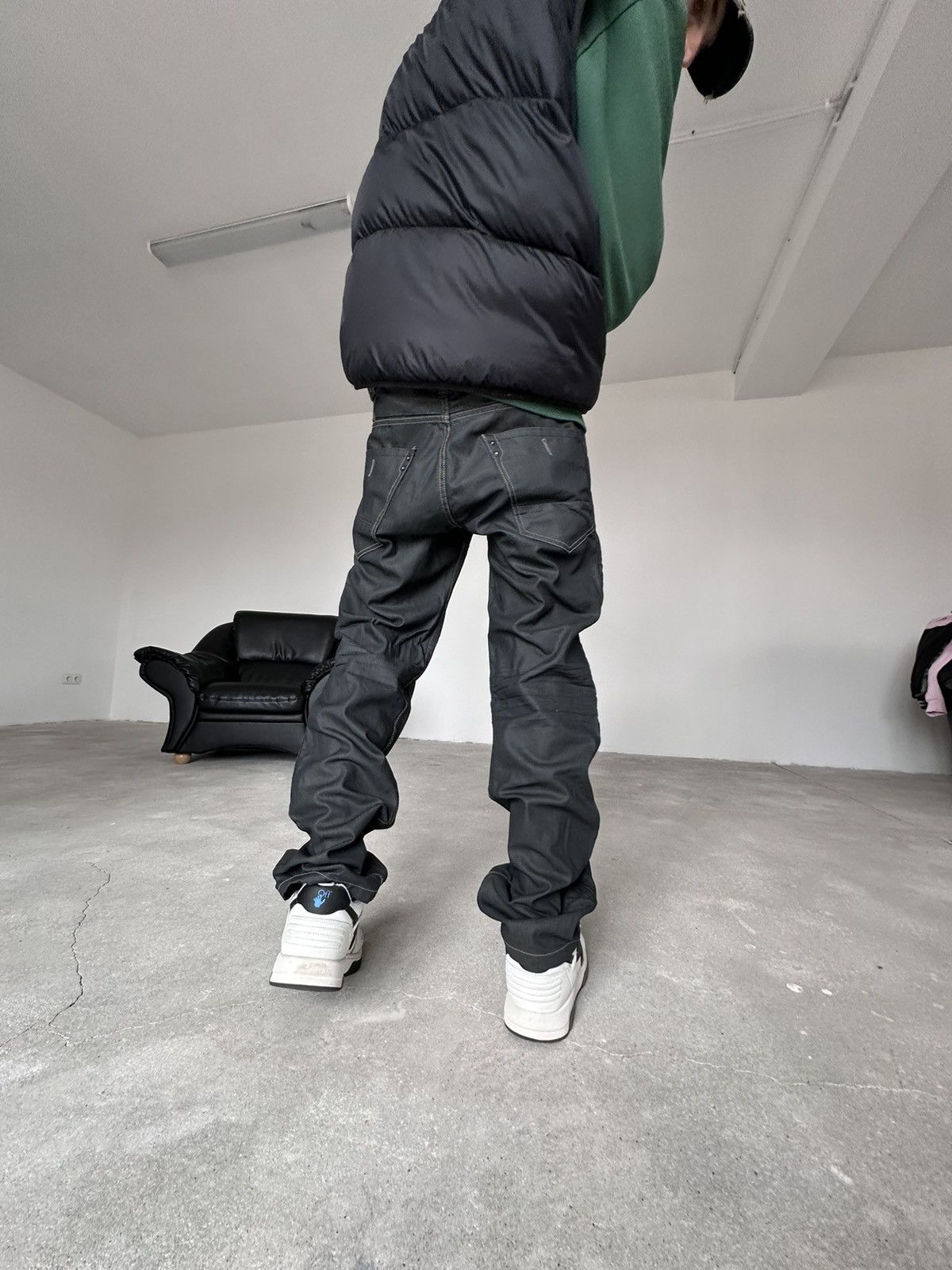 Japanese Brand Japanese Brand Waxed Stacked Jeans Size US 36 / EU 52 - 2 Thumbnail