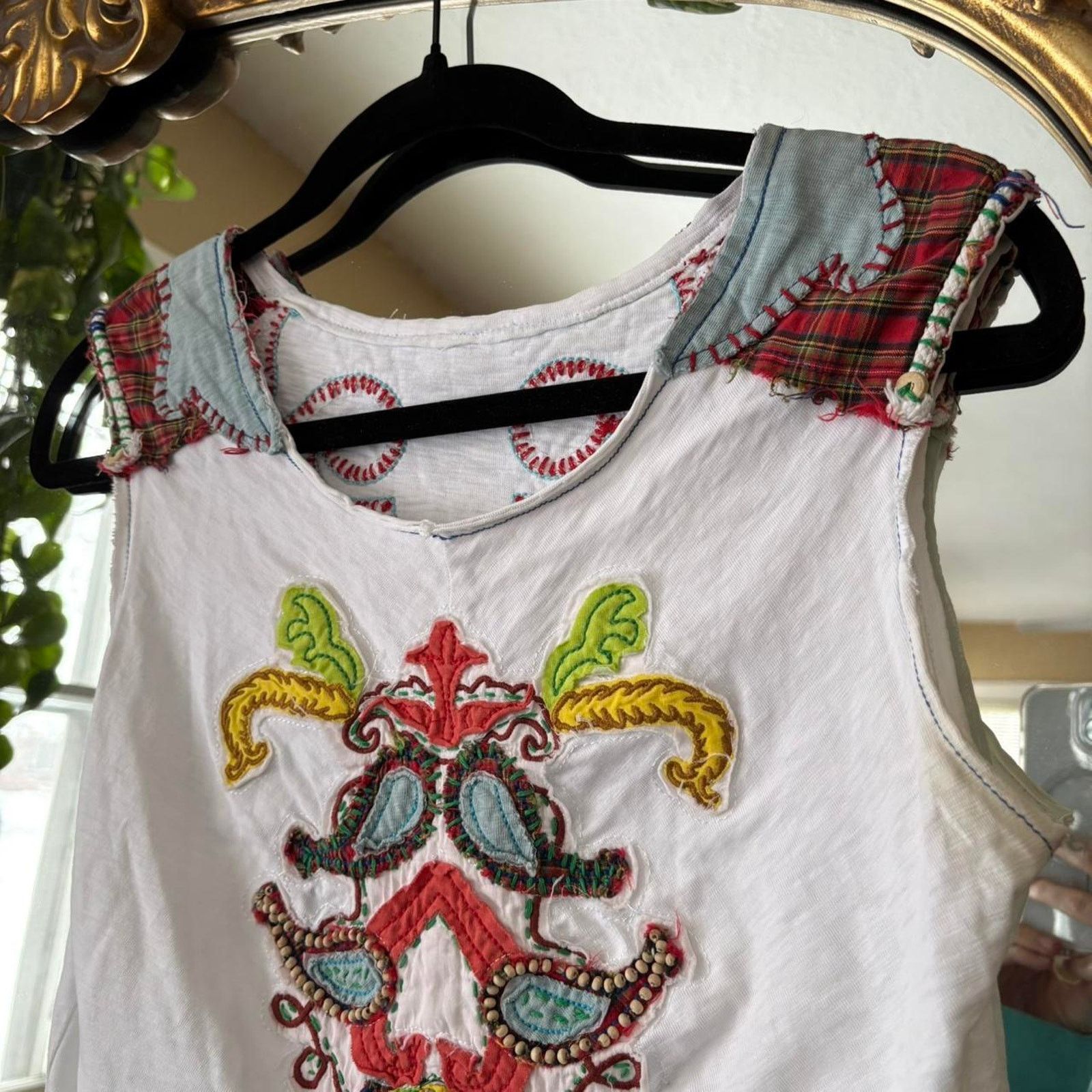 Other Unbranded Patchwork Western Style Tank Top Size M / US 6-8 / IT 42-44 - 4 Thumbnail