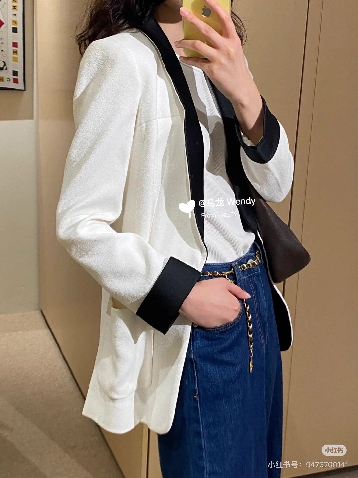 Chanel Chanel Black & White Satin Blazer 34 Size XS / US 0-2 / IT 36-38 - 9 Thumbnail