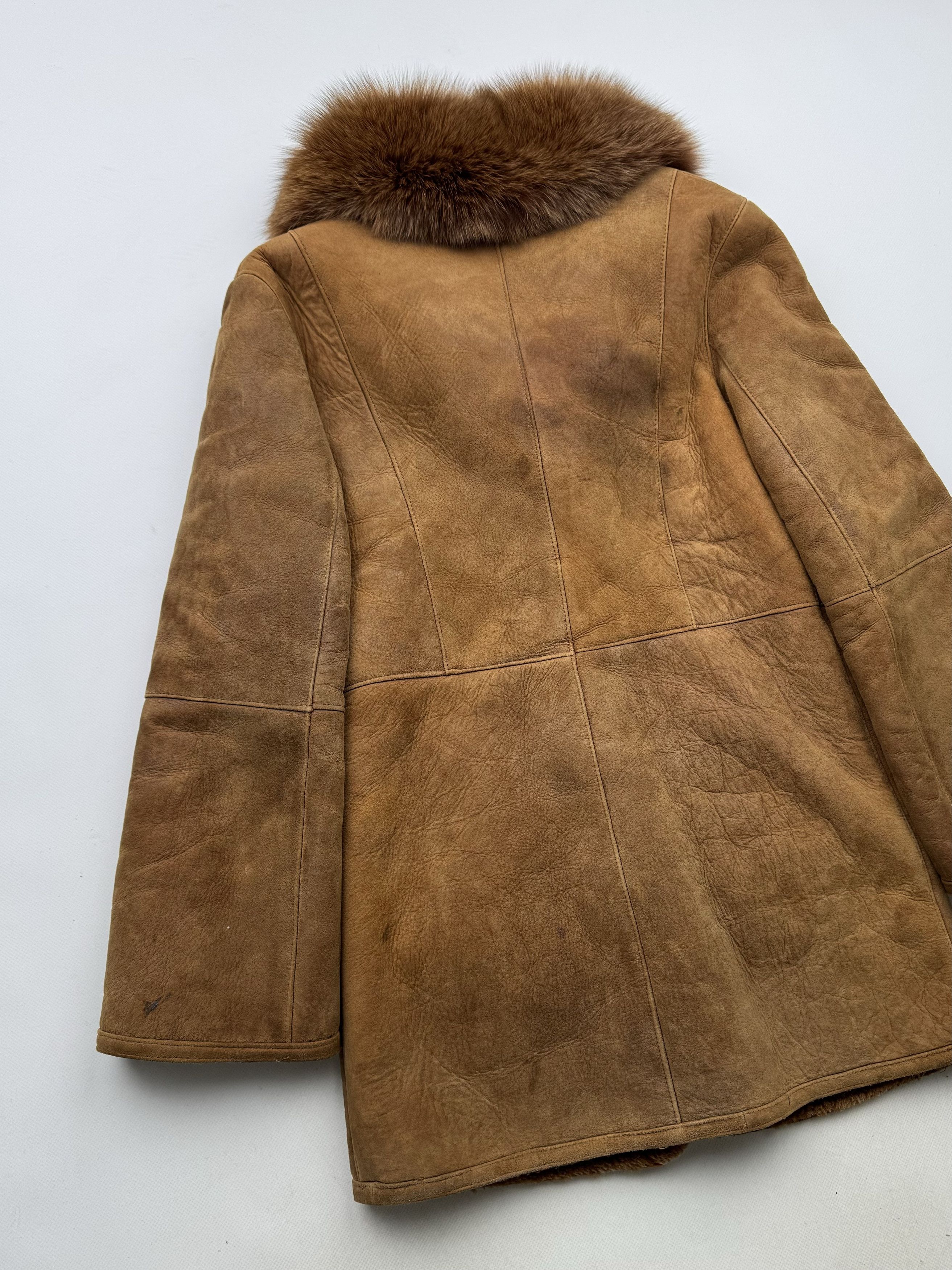 Japanese Brand 90's Real Sheepskin Coat With Real Fur Neck B99(V252)E2 Size M / US 6-8 / IT 42-44 - 10 Thumbnail