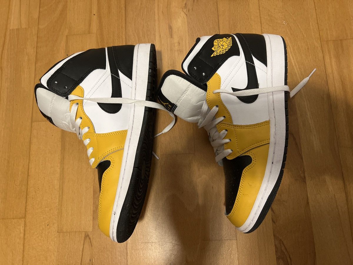 image of Nike Jordan 1 Mid - Yellow Ochre Shoes, Men's (Size 9.5)