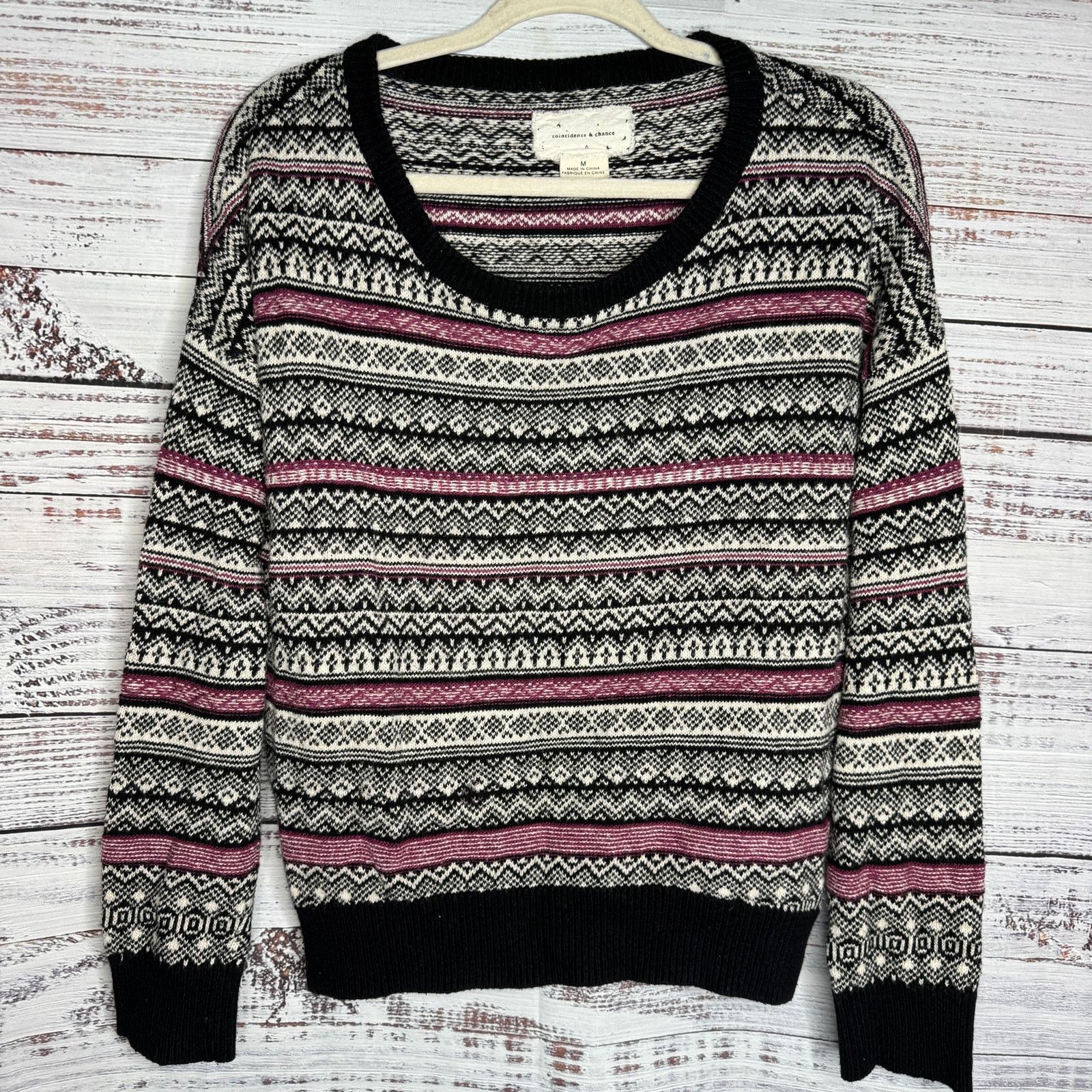 Anthropologie Anthropologie Coincidence & Chance Fair Isle Sweater Med Size M / US 6-8 / IT 42-44 - 4 Thumbnail