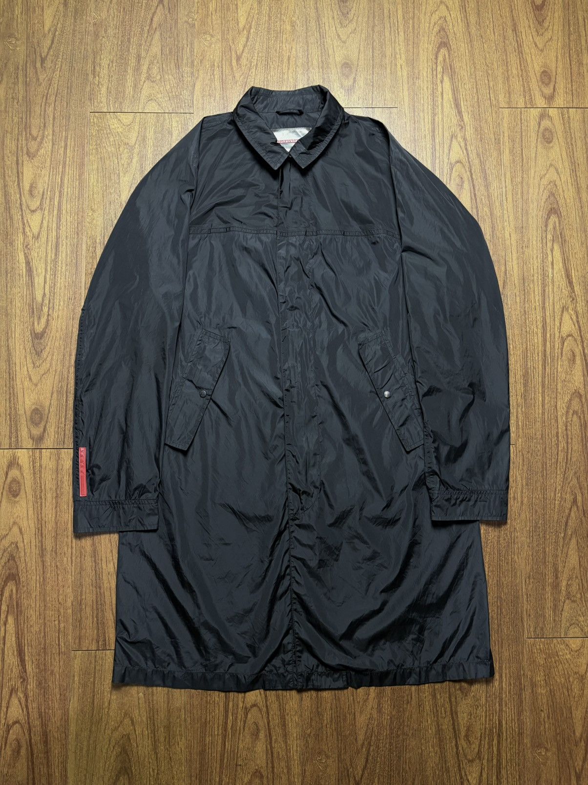 Prada 2000s Prada Sport Nylon Long Coat Jacket Size US M / EU 48-50 / 2 - 1 Thumbnail