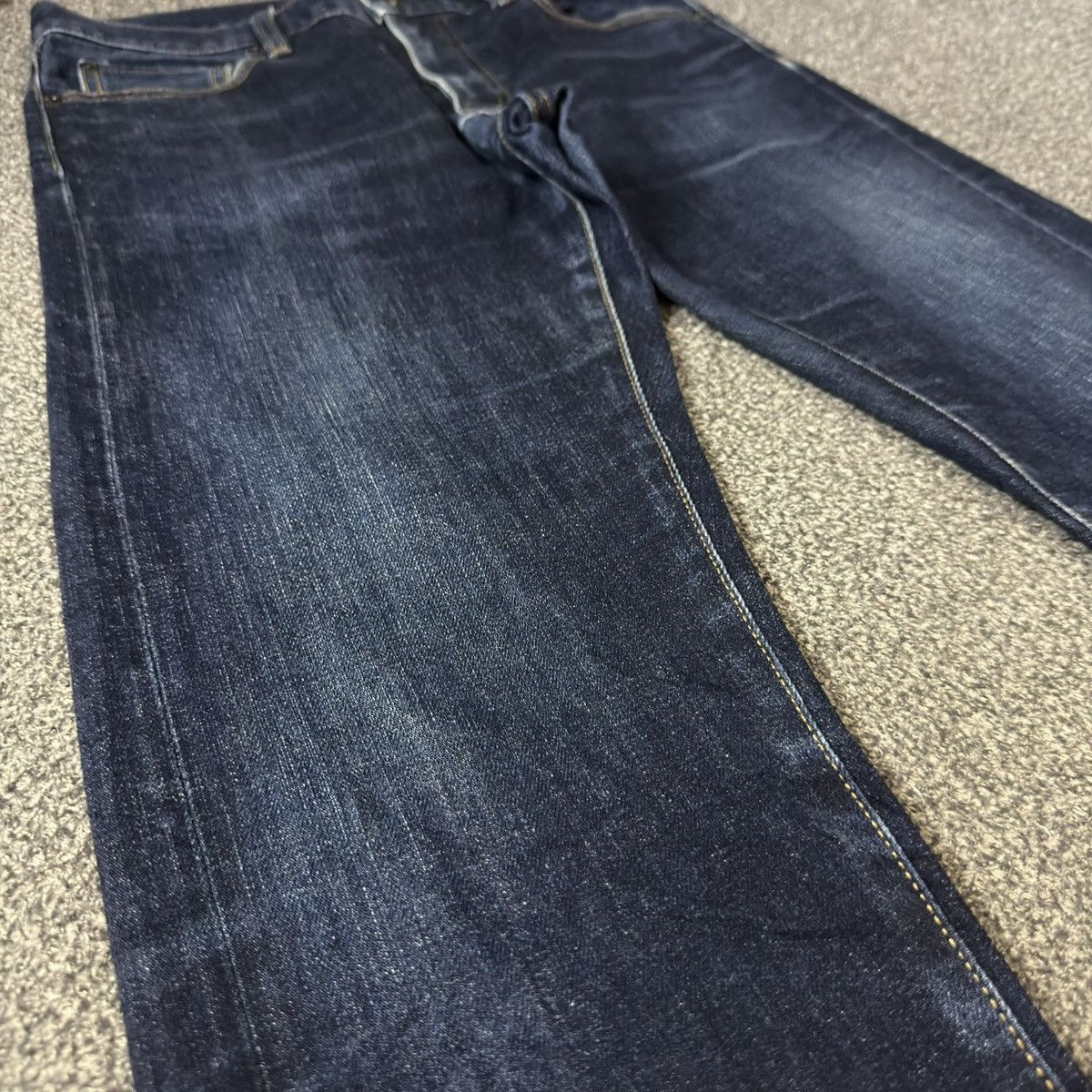 Undercover × Uniqlo 🔥🇯🇵 Japanese Raw Denim Uniqlo Indigo Selvedge Archive Jeans Size US 32 / EU 48 - 6 Thumbnail