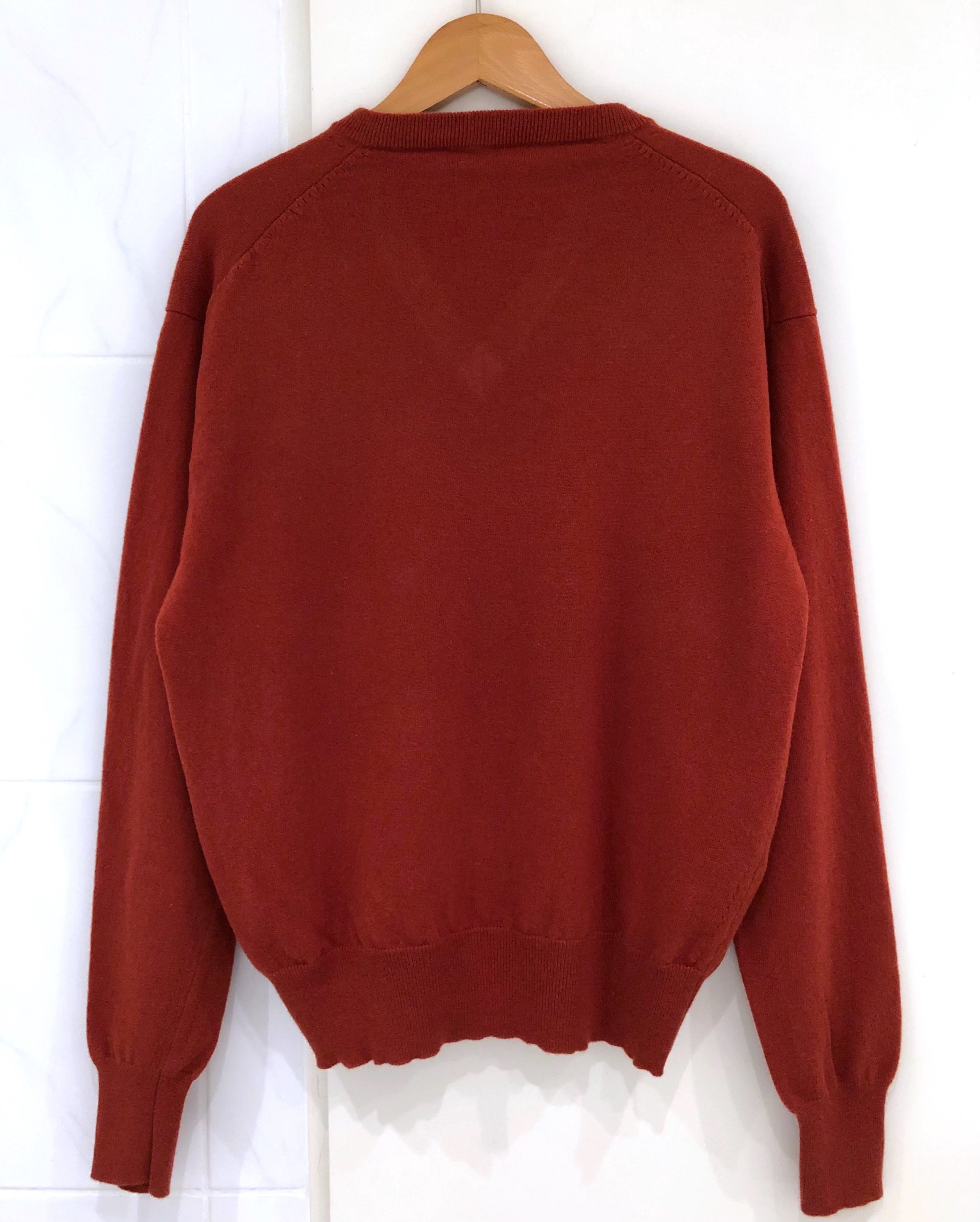 Marni Marni Sweater Red Virgin Wool V-Neck 52 L Size US L / EU 52-54 / 3 - 3 Thumbnail