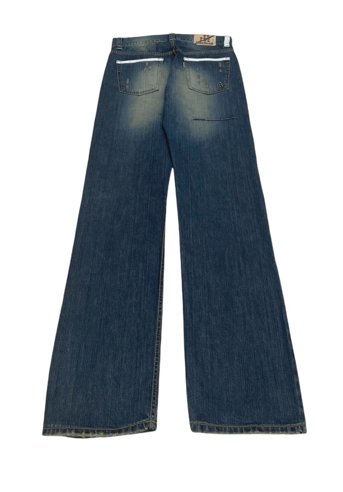 Japanese Brand Rare Design Vintage Japanese Brand Unfinish Jeans 2000s Size US 35 - 2 Thumbnail