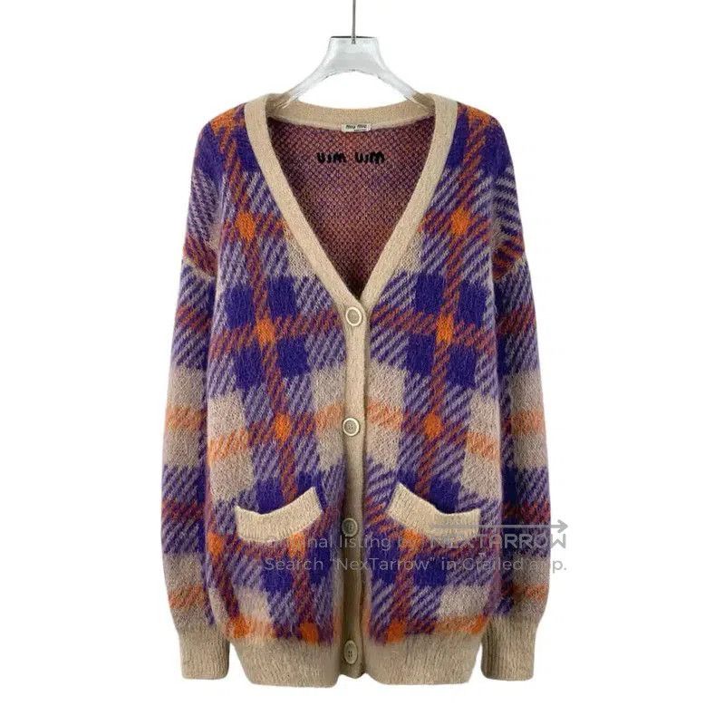 Miu Miu Miu Miu Colorblock Mohair Cardigan for Women . Size XS / US 0-2 / IT 36-38 - 1 Thumbnail