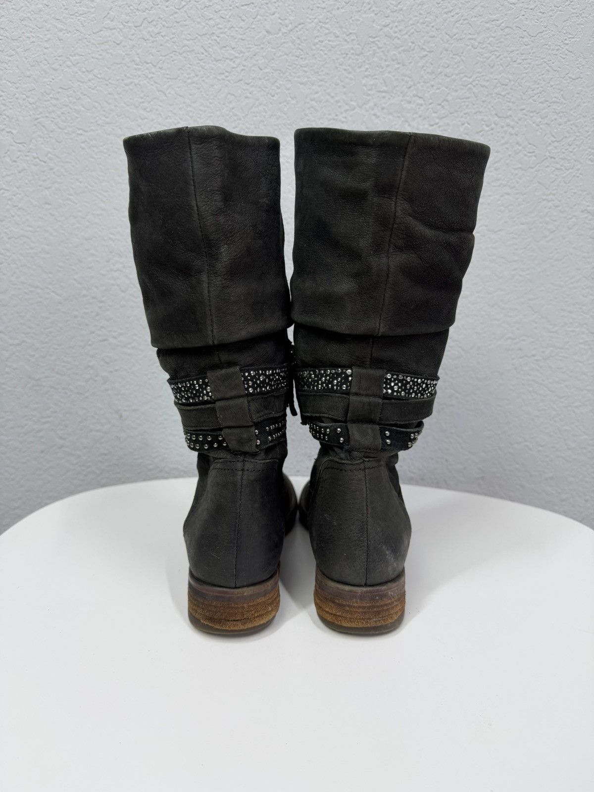 If Six Was Nine Vintage Y2K Black Leather Side Zip Boots Guidi Marsell Style Size US 7.5 / EU 40-41 - 7 Thumbnail