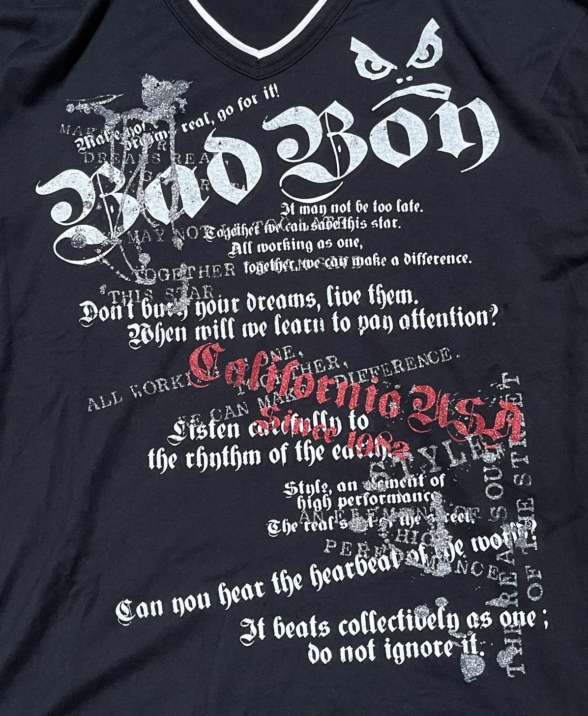 14th Addiction × KMRii Badboy Tribal Tshirt Poem Punk Double Layer Short Sleeve Size US L / EU 52-54 / 3 - 3 Thumbnail