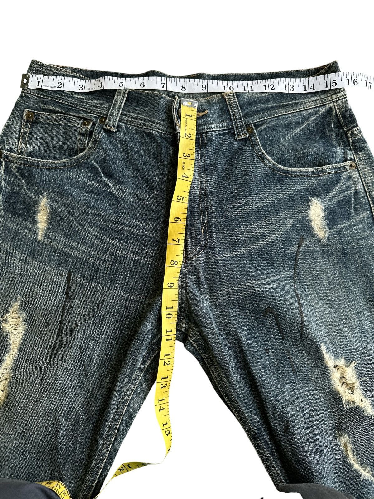 Kapital Distress Flare honeycomb unbrand buckleback 30x42 Size US 30 / EU 46 - 3 Thumbnail