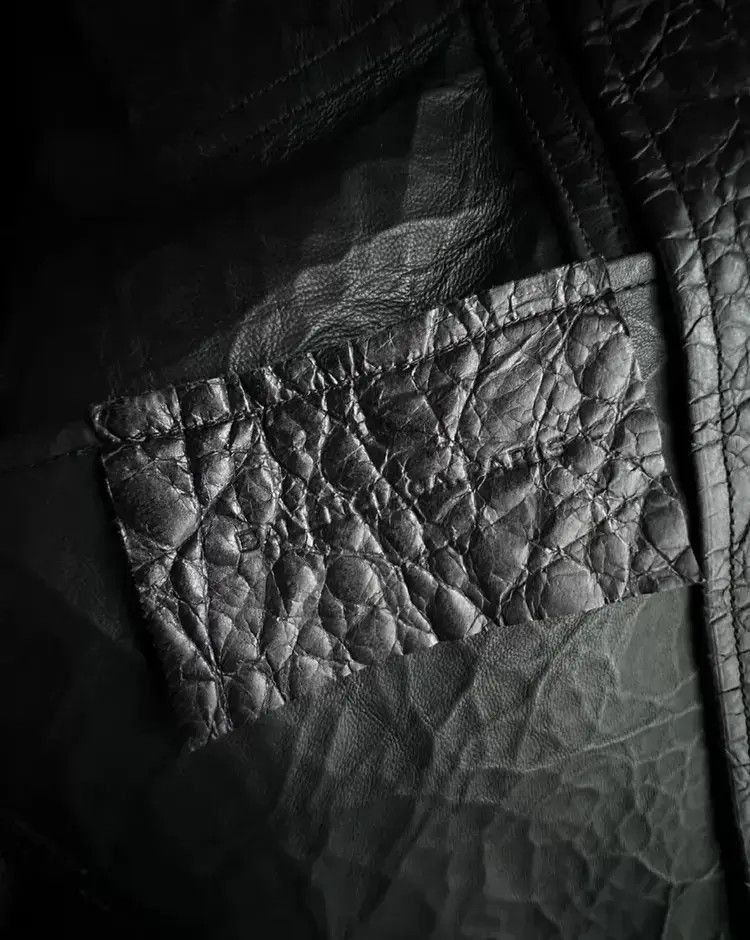 Balenciaga Sz 48 Balenciaga 10AW Winkled Leather Jacket-2505 Size US M / EU 48-50 / 2 - 5 Thumbnail