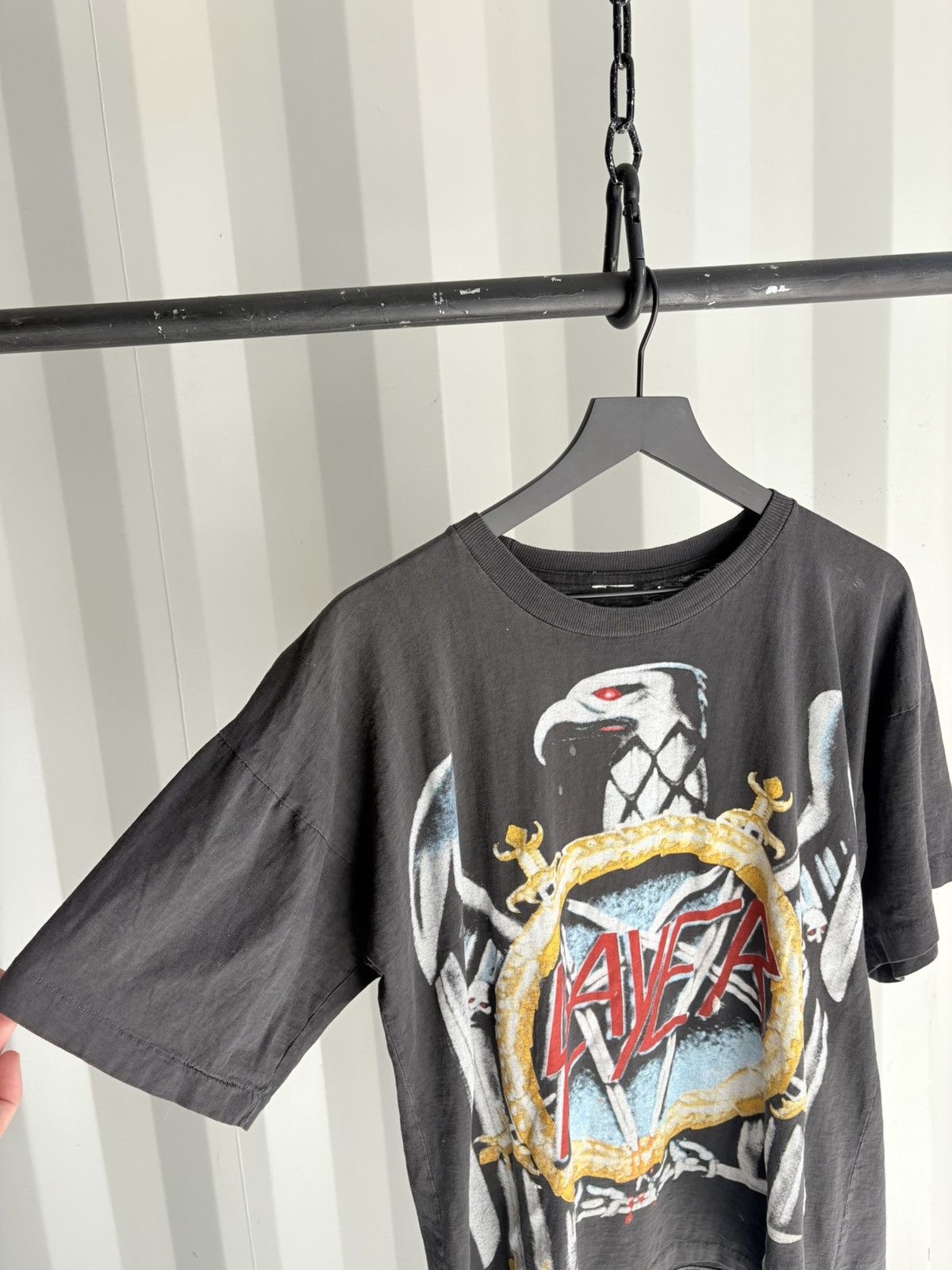 Thrashed Slayer Faded Distressed Shirt ERD GRUNGE Paper Thin