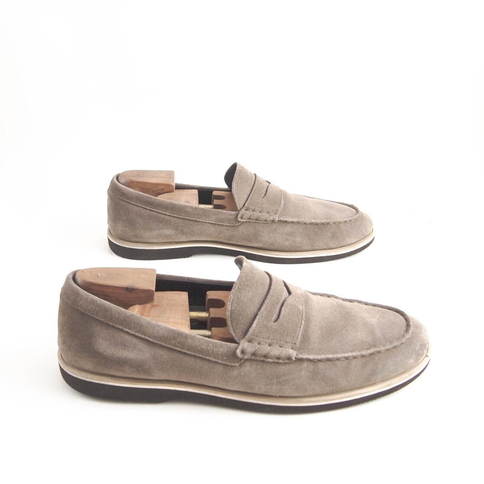 Hogan Hogan Penny Loafers Gray Suede Mens US 11.5 EU 44.5 Size US 11.5 / EU 44-45 - 4 Thumbnail