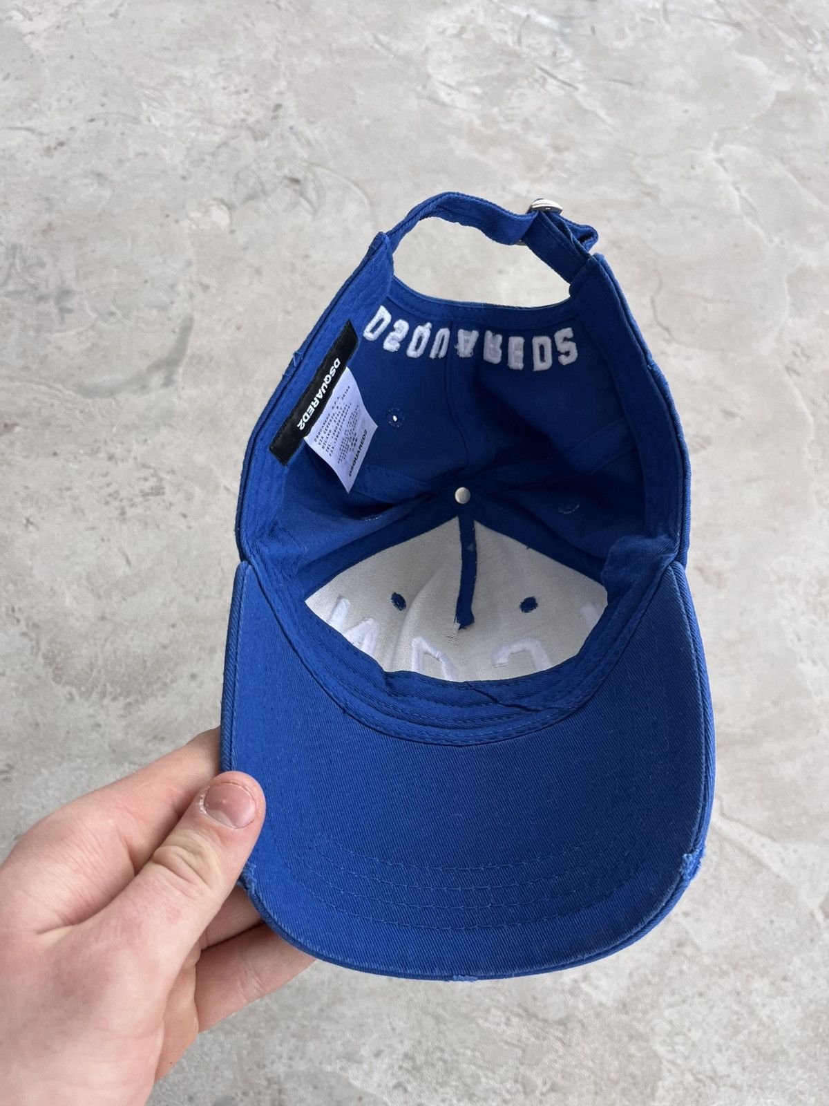 Dsquared2 Vintage Dsquared2 Icon Blue Distressed Cap Big Logo Y2K Size ONE SIZE - 9 Thumbnail