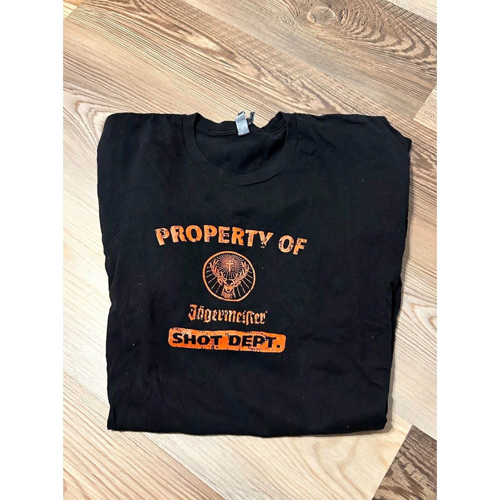 Next Level VINTAGE Jagermeister T-Shirt Property of Jagermeister Black XL Regular Fit Mens Size US XL / EU 56 / 4 - 3 Thumbnail