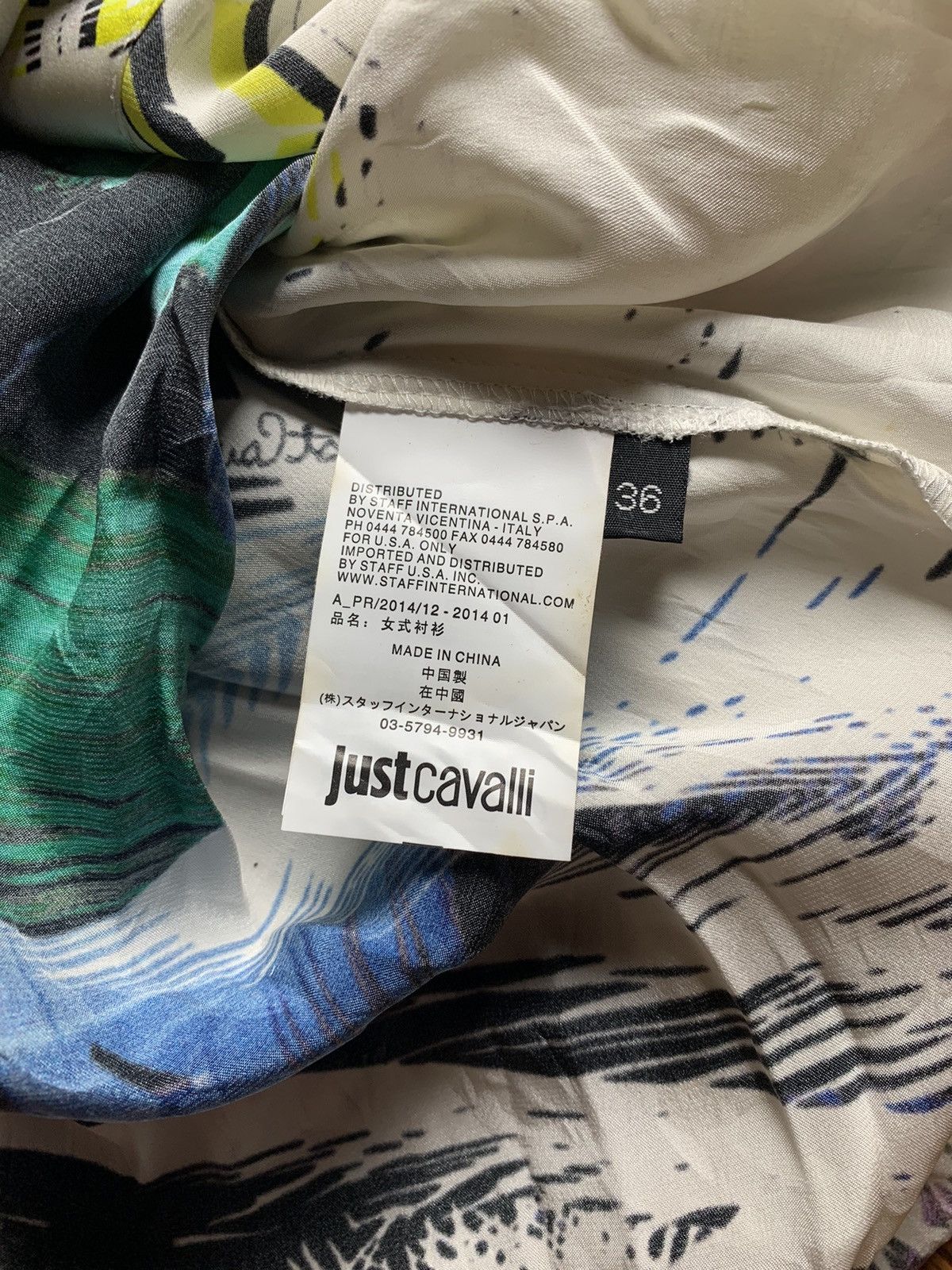 Just Cavalli Just Cavalli - Multicolor Silk Long Sleeve Blouse Size L / US 10 / IT 46 - 6 Thumbnail