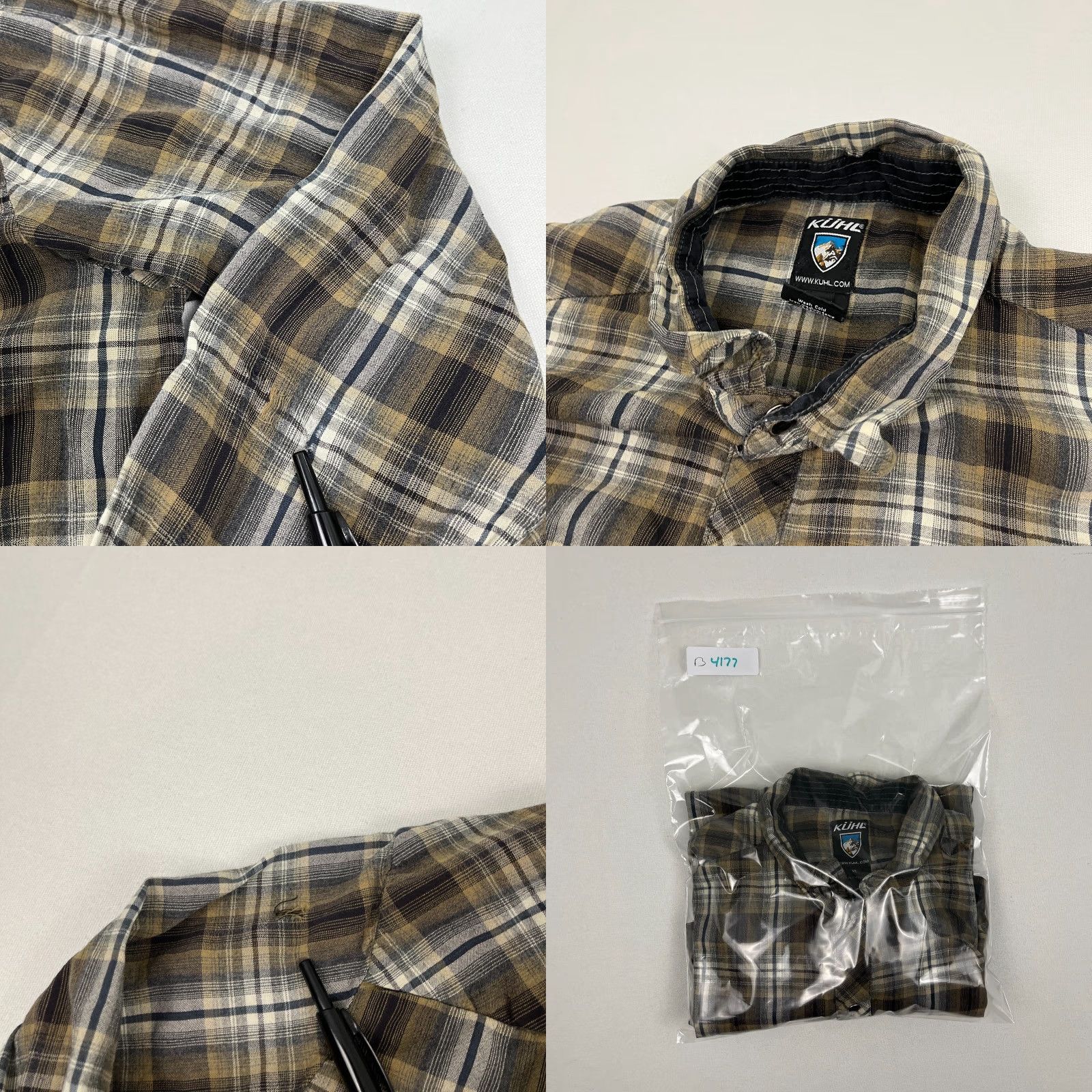 Vintage Kuhl Eluxur Shirt Mens XL Brown Plaid Pearl Snap Chest Pockets Hiking Outdoors Shirt Size US XL / EU 56 / 4 - 9 Thumbnail