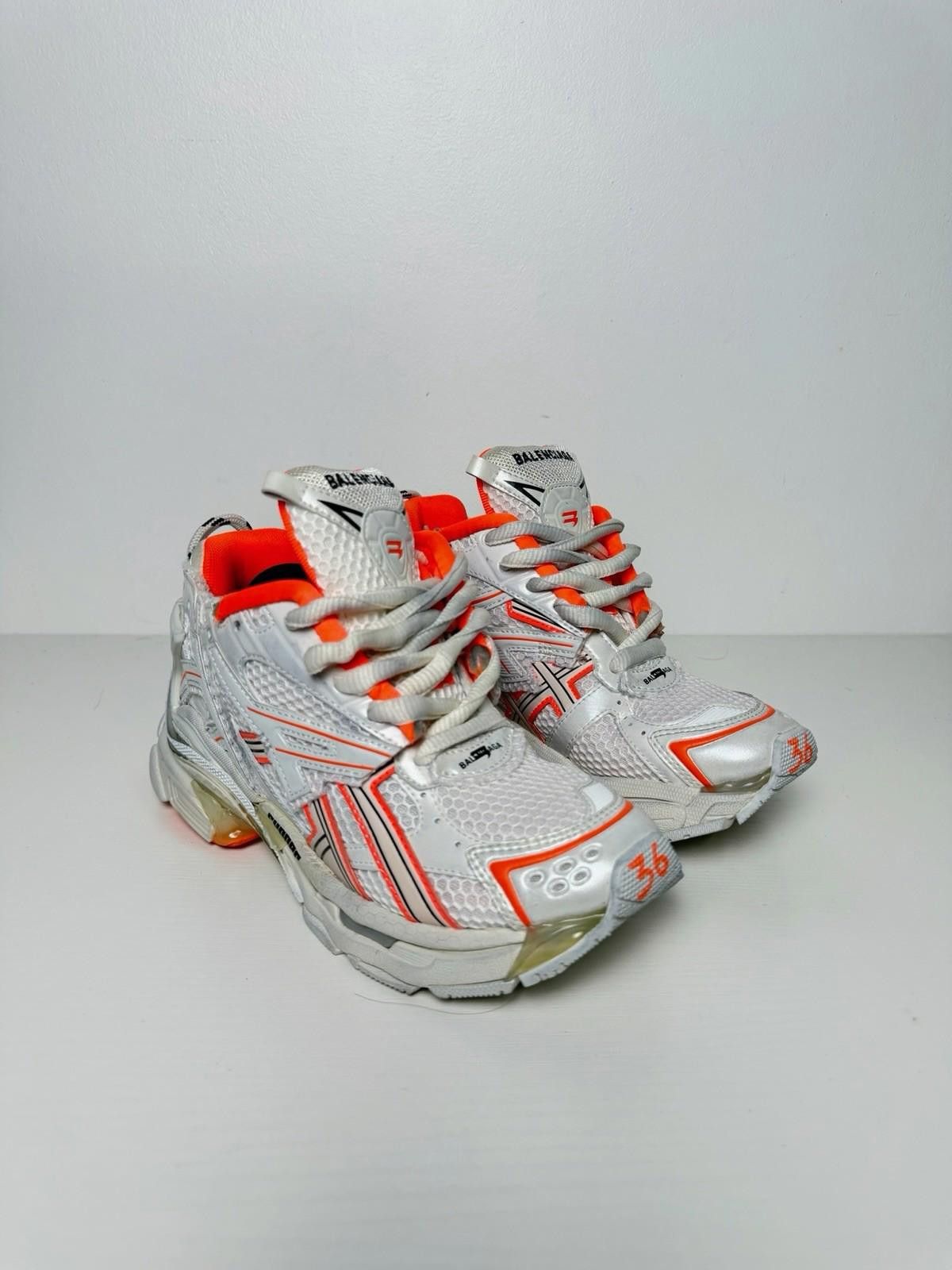 Balenciaga Balenciaga Runner Sneaker "White Fluo Orange" Women's SZ 36 Size US 6 / IT 36 - 1 Thumbnail