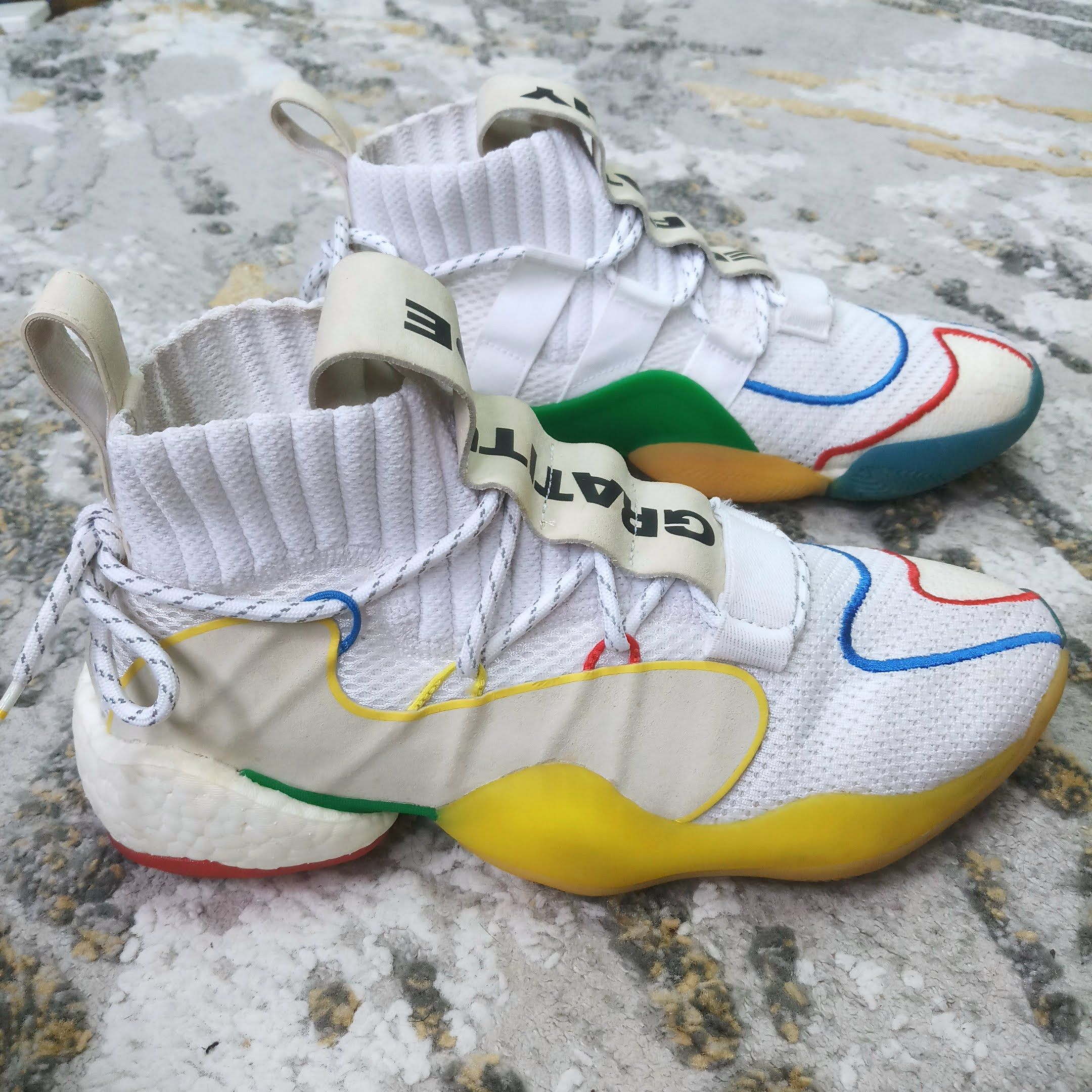 Adidas × Pharrell Adidas x Pharrell Williams Crazy BYW LVL X Shoes Size US 9.5 / EU 42-43 - 4 Thumbnail