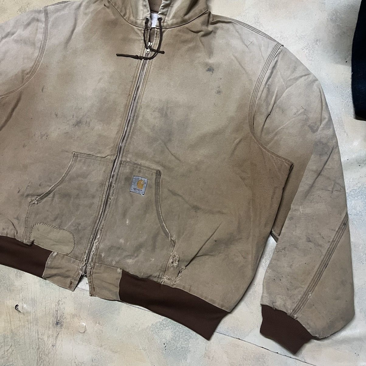 Carhartt Vintage Carhartt Hoodie Distressed Condition Size US XXL / EU 58 / 5 - 2 Thumbnail