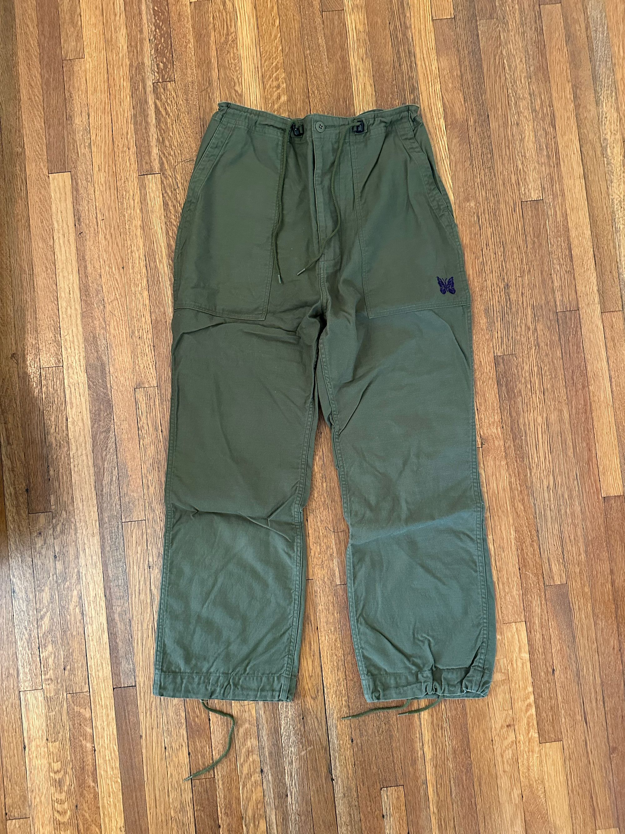 Needles NEEDLES Olive String Fatigue Trousers Size US 32 / EU 48 - 3 Thumbnail